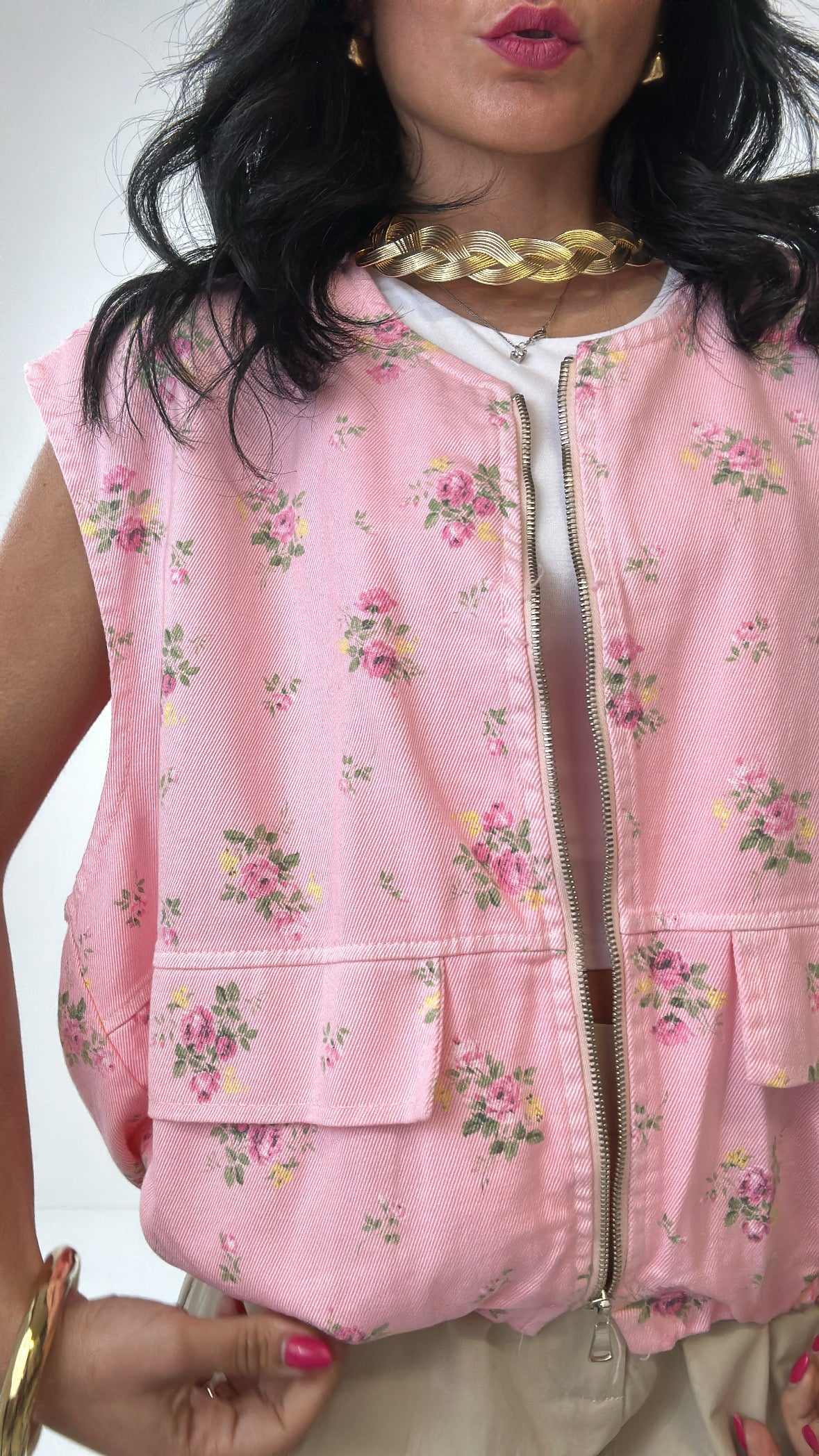 Gilet FIORATO - ROSA