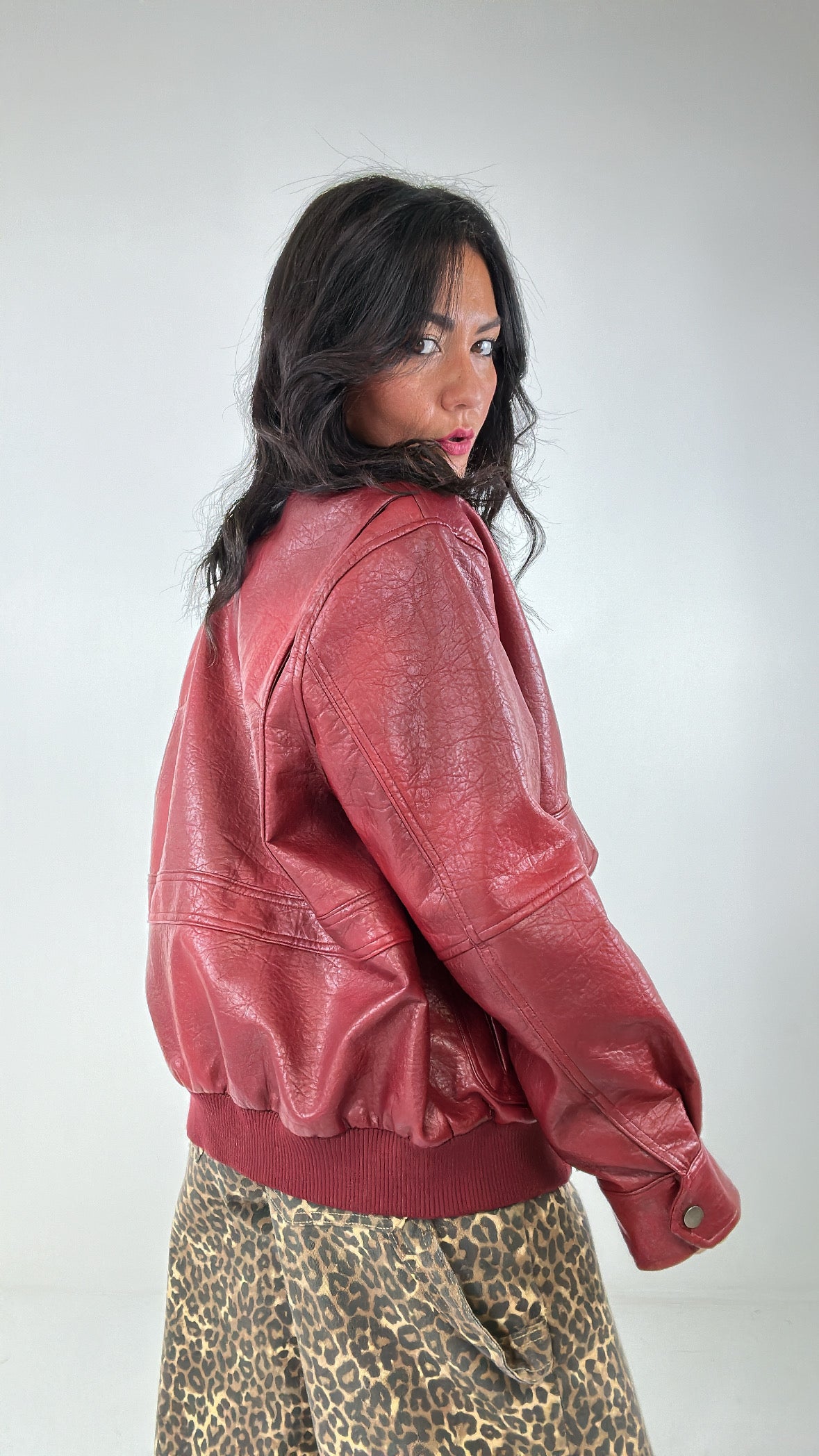 Bomber LUMINA ECOPELLE - BORDEAUX
