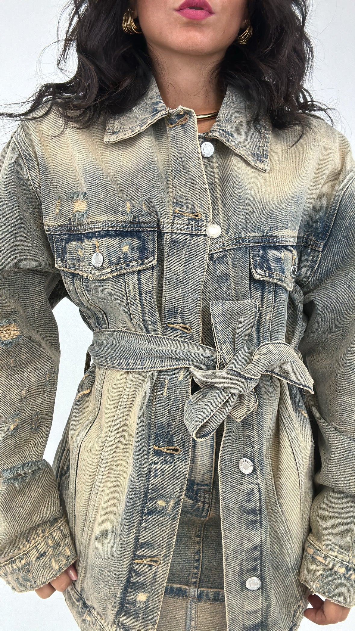 Giubbino OVER SFUMATO - JEANS