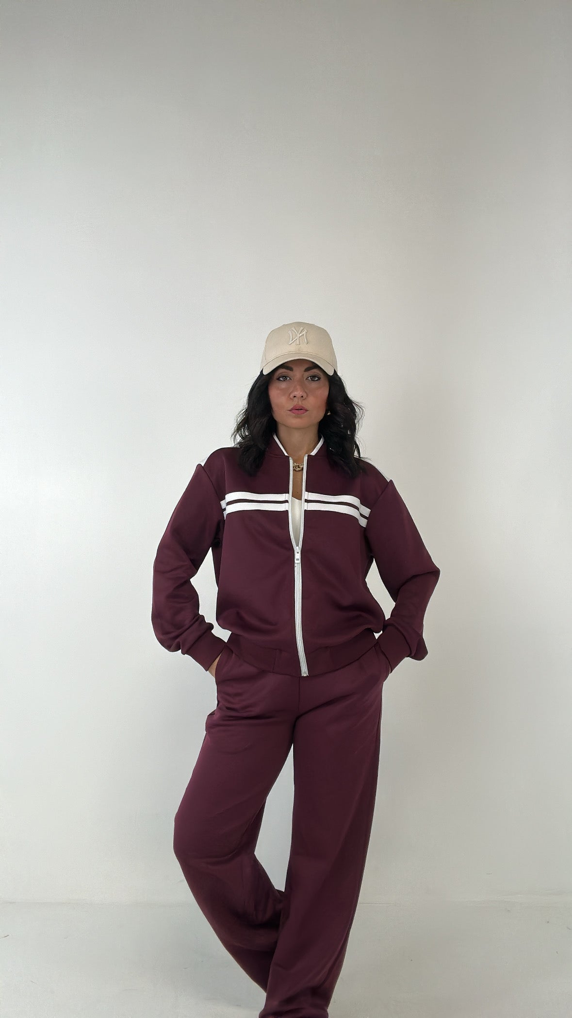 Completo TUTA RIGA BIANCA - BORDEAUX