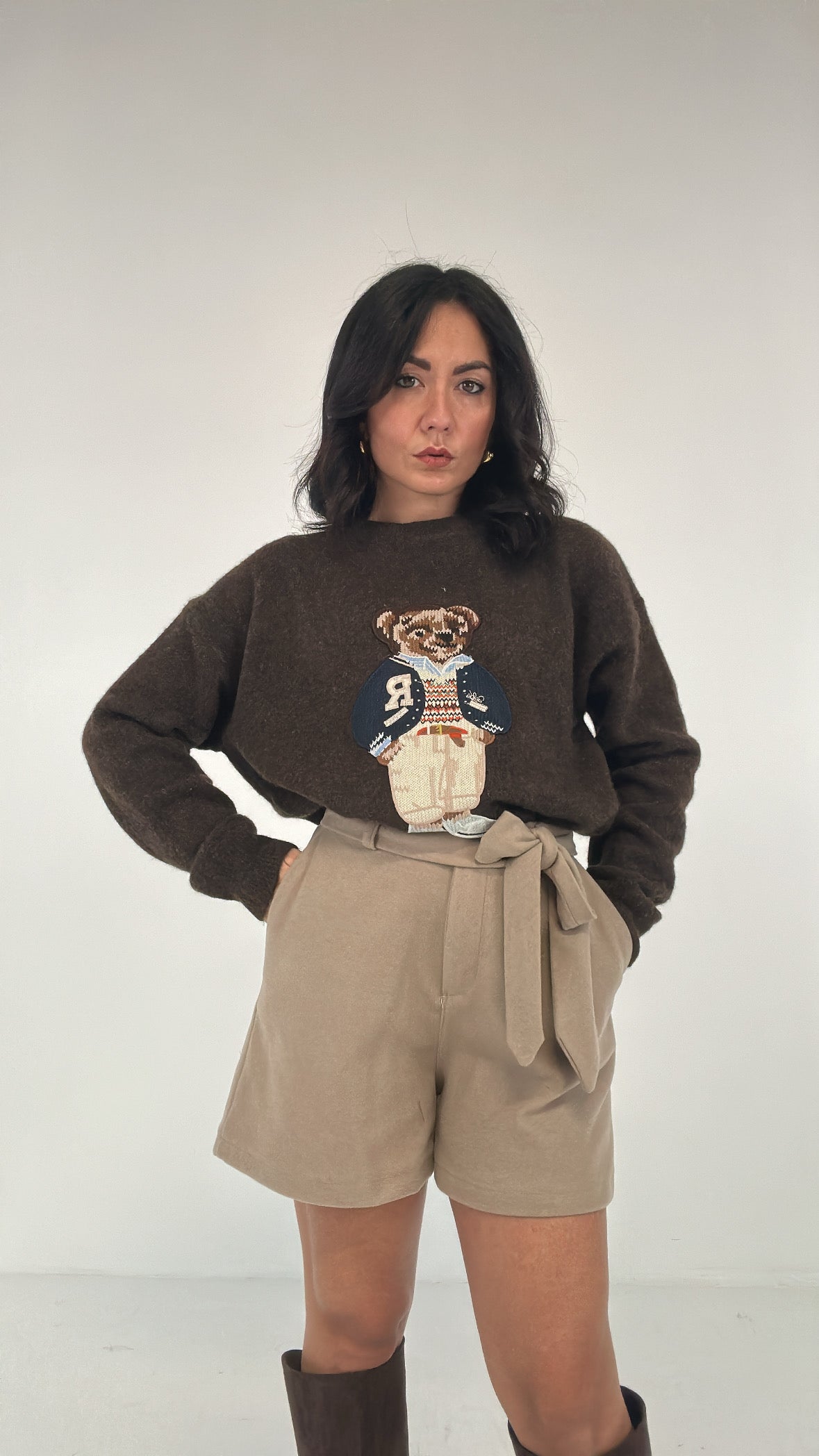 Shorts IN PANNO - BEIGE