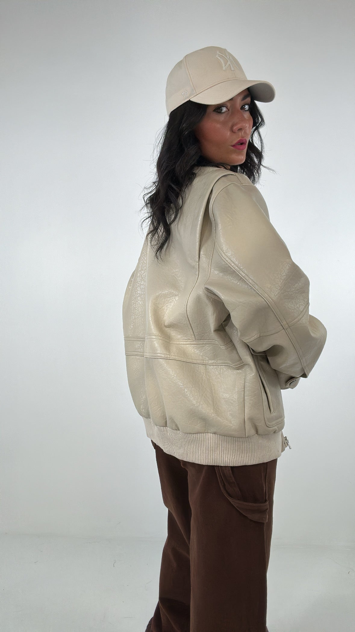 Bomber LUMINA ECOPELLE - BEIGE