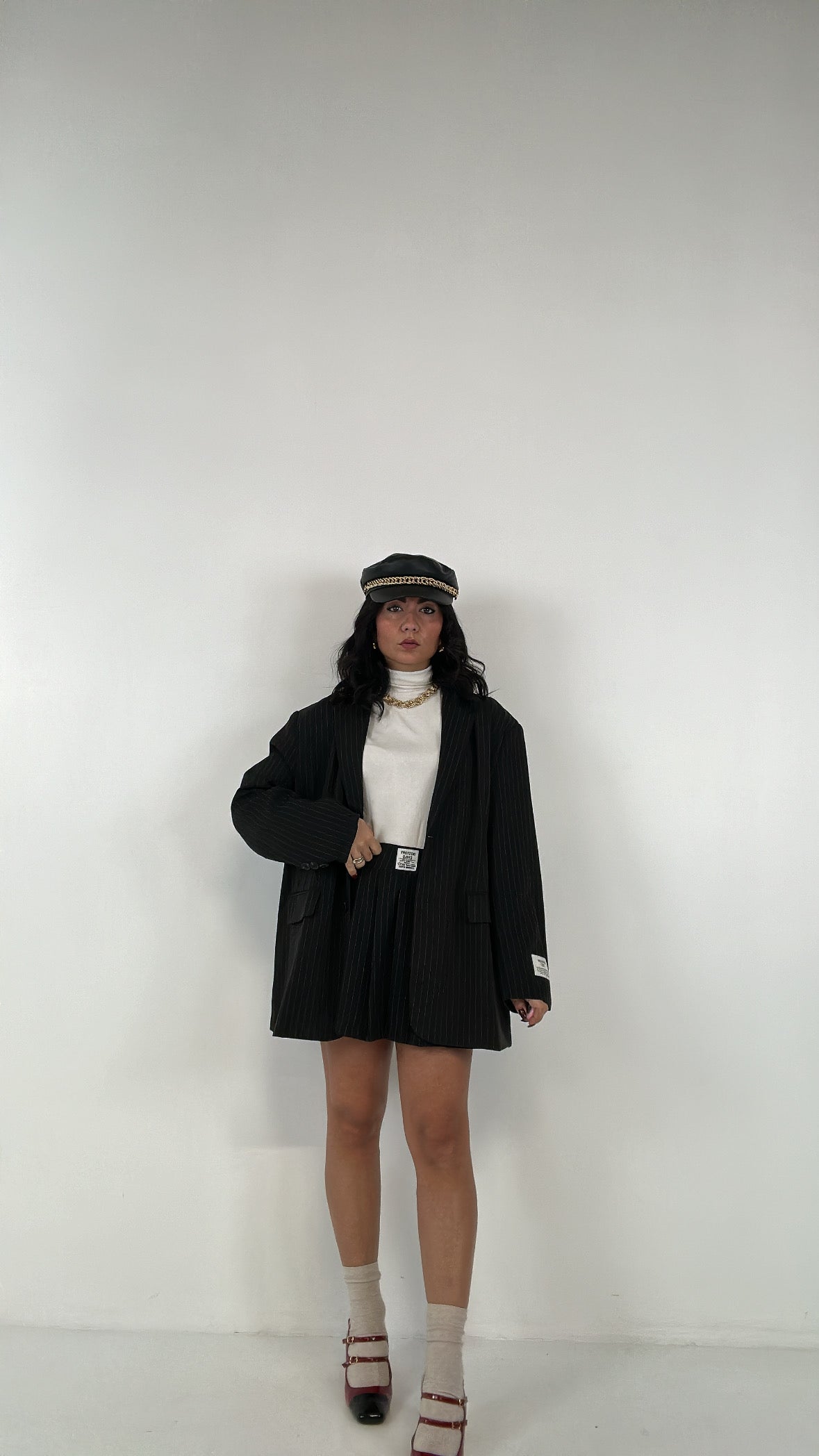 Completo GESSATO CON GONNA - NERO