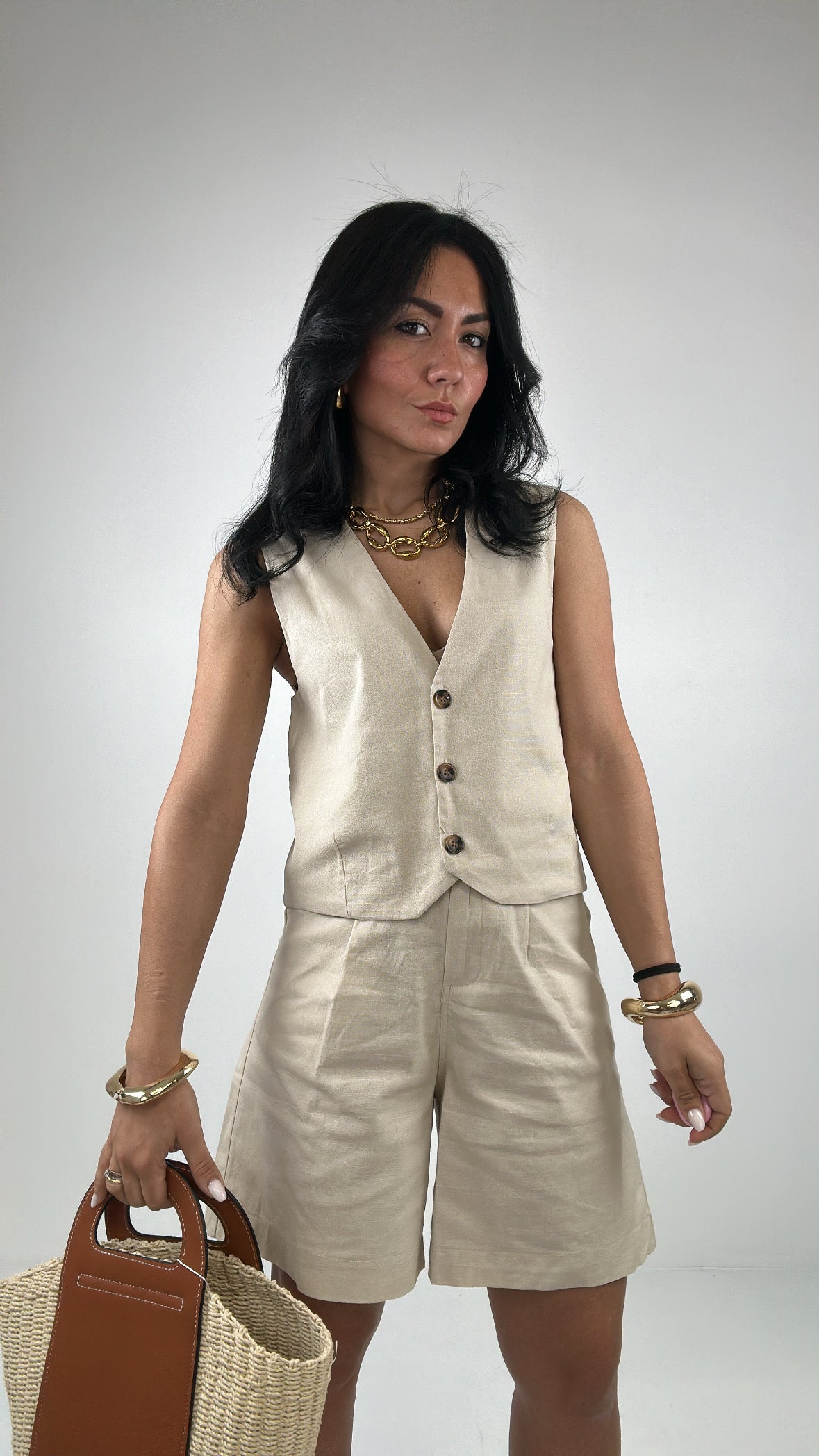 Completo GILET CORTO - BEIGE