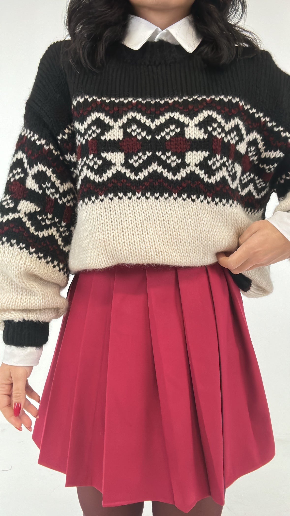 Gonna PLISSE' N - BORDEAUX