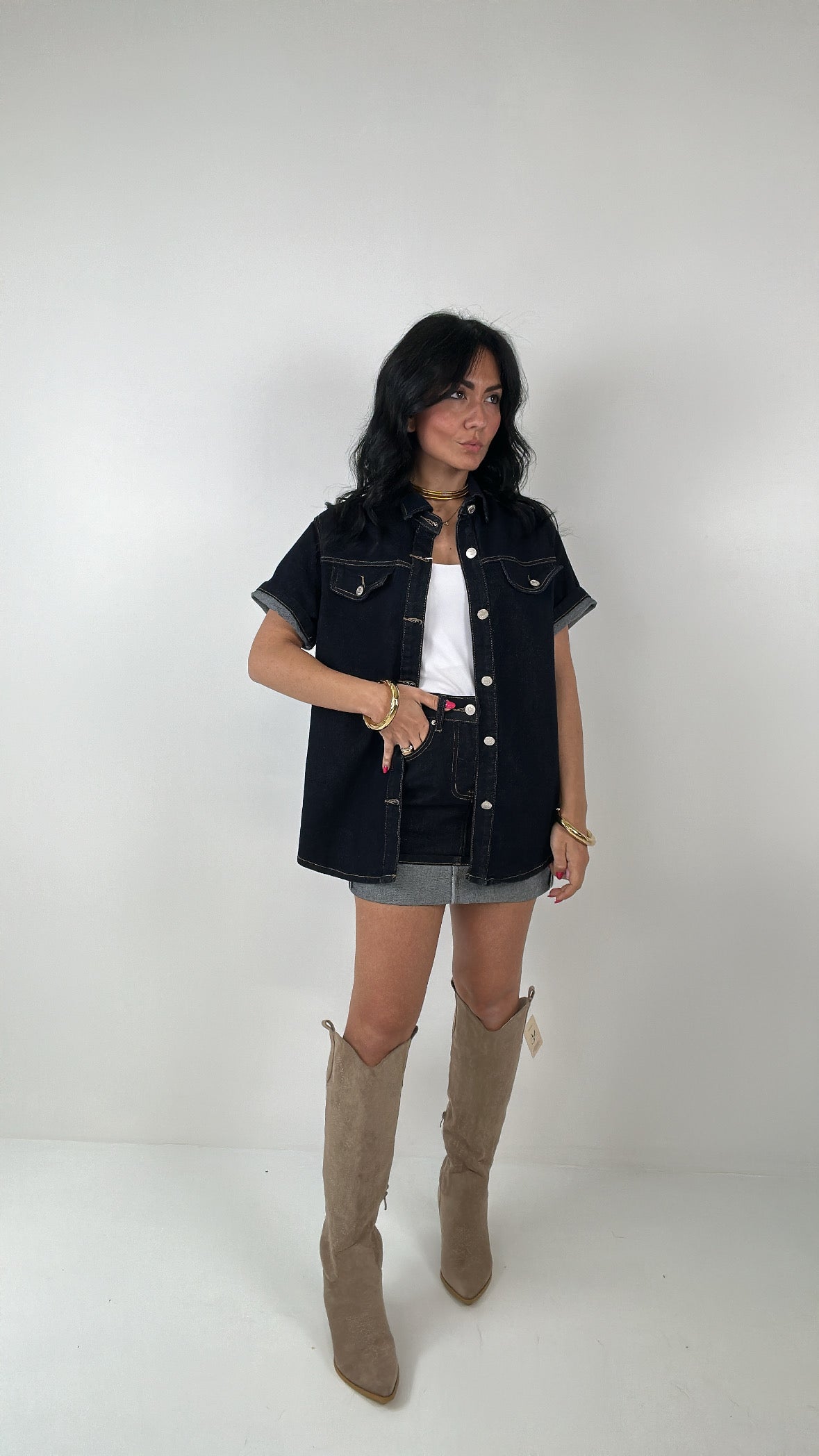 Camicione MEZZA MANICA - JEANS