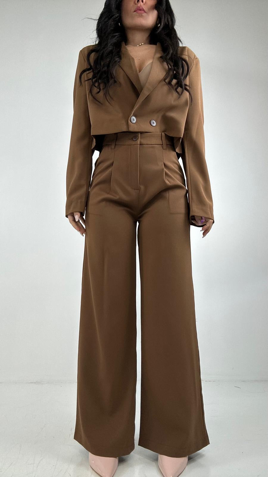 Pantalone PALAZZO ANITA - MARRONE