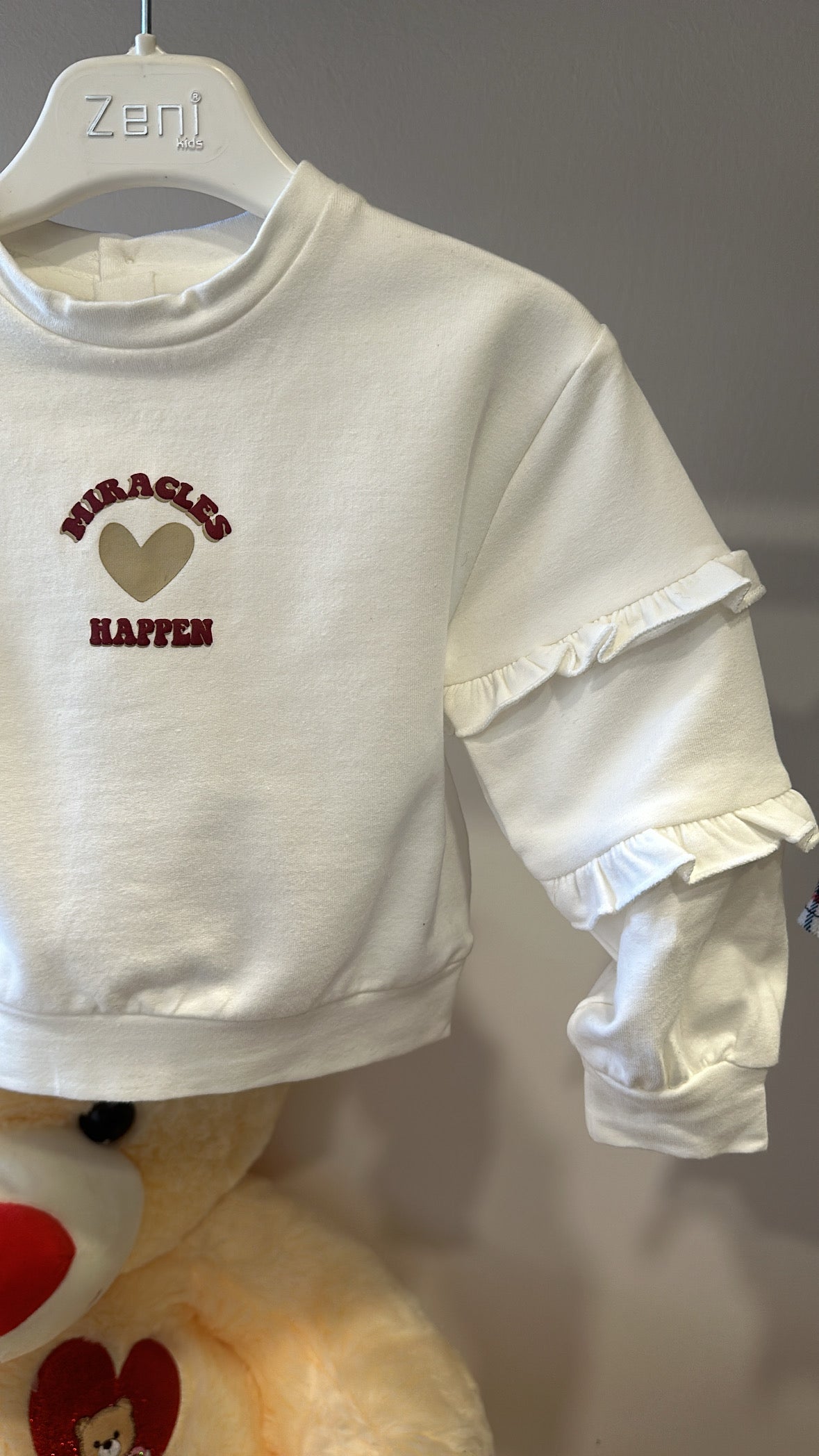 Felpa HAPPER 12-36M - BIANCO