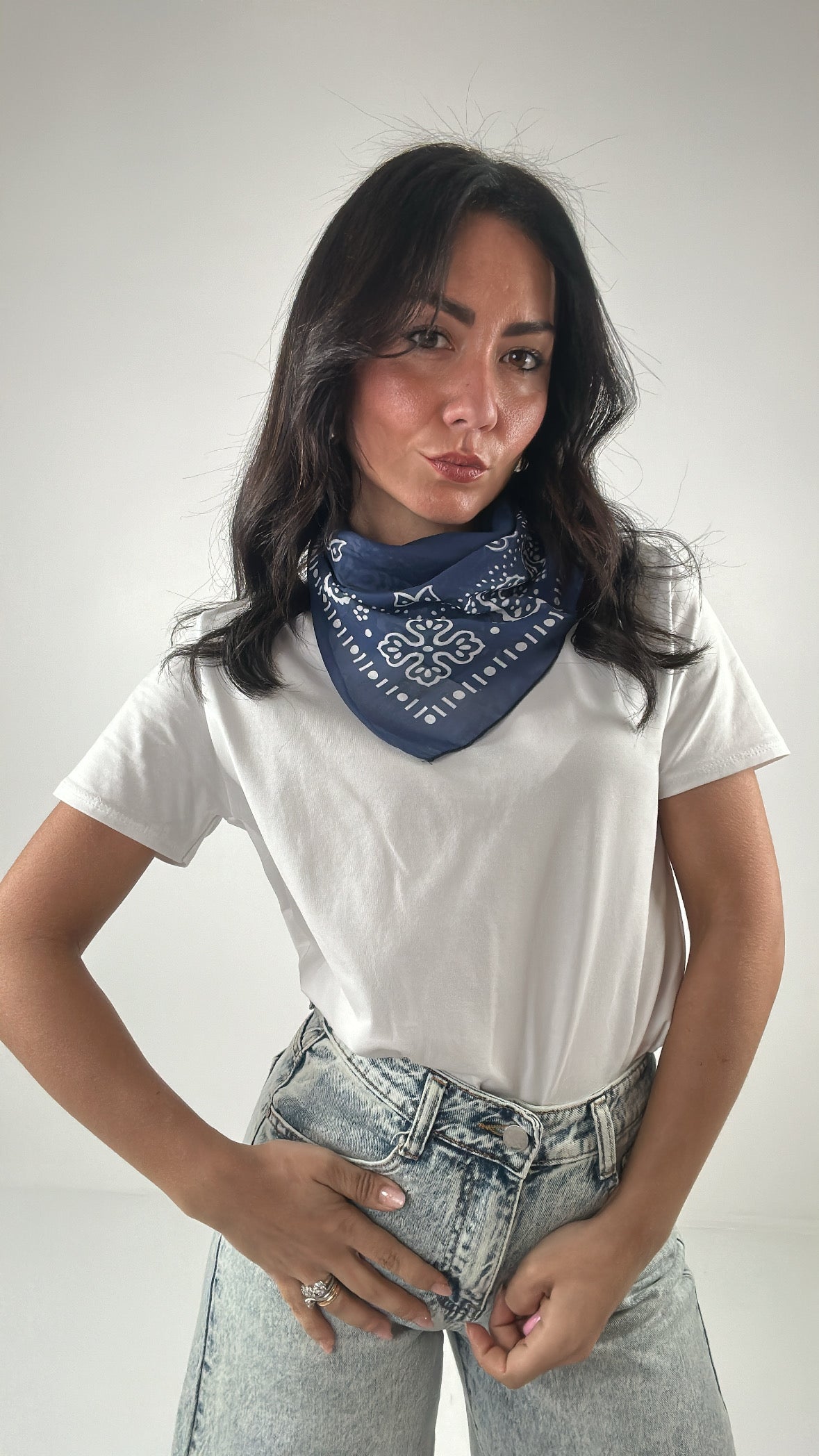 T-shirt FOULARD COUNTRY - BLU