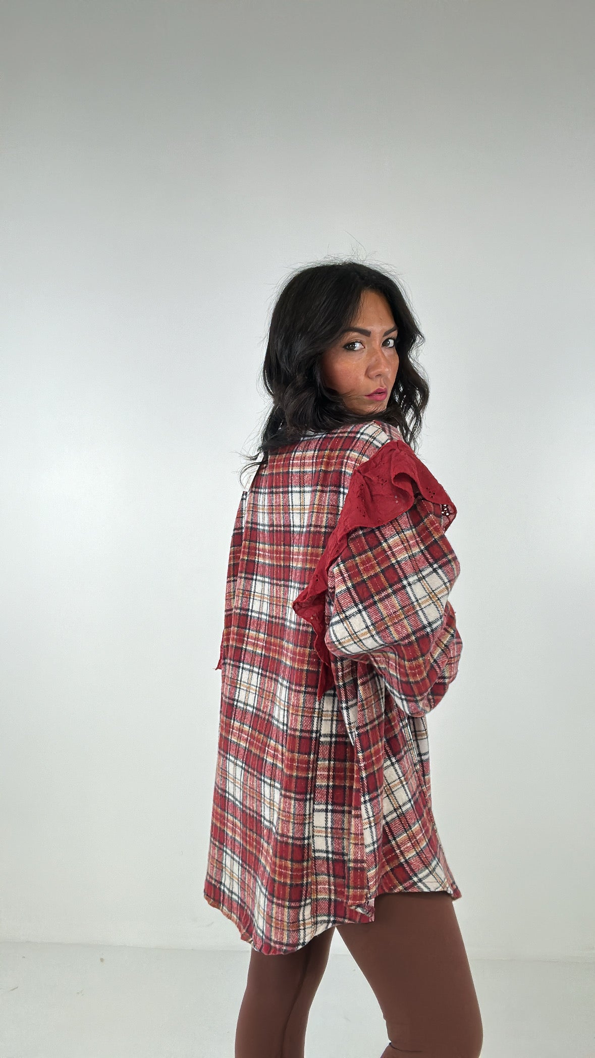 Camicione QUADRI CON ROUGE - BORDEAUX
