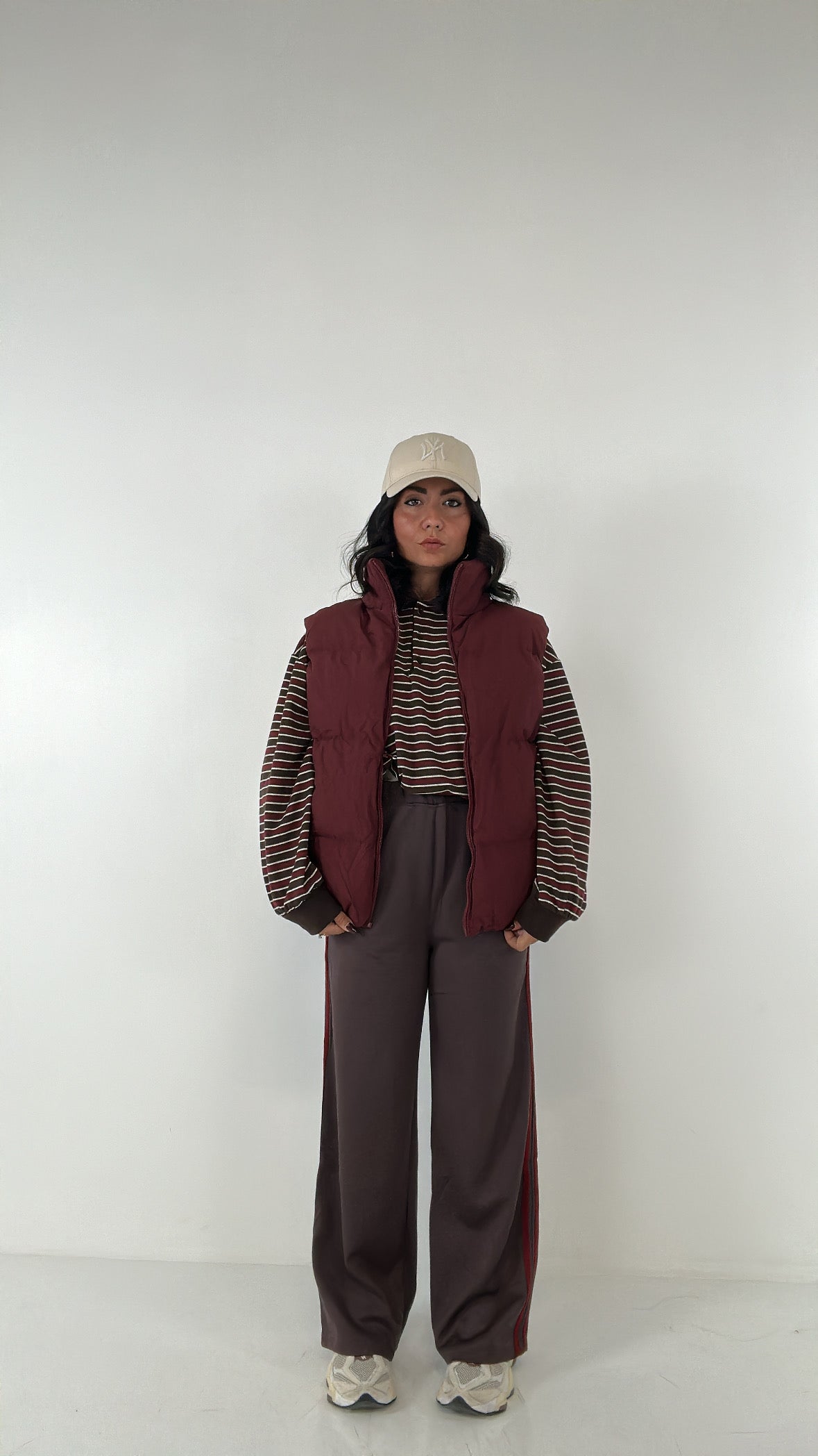 Pantalone TUTA CON RIGA VELLUTO - MARRONE