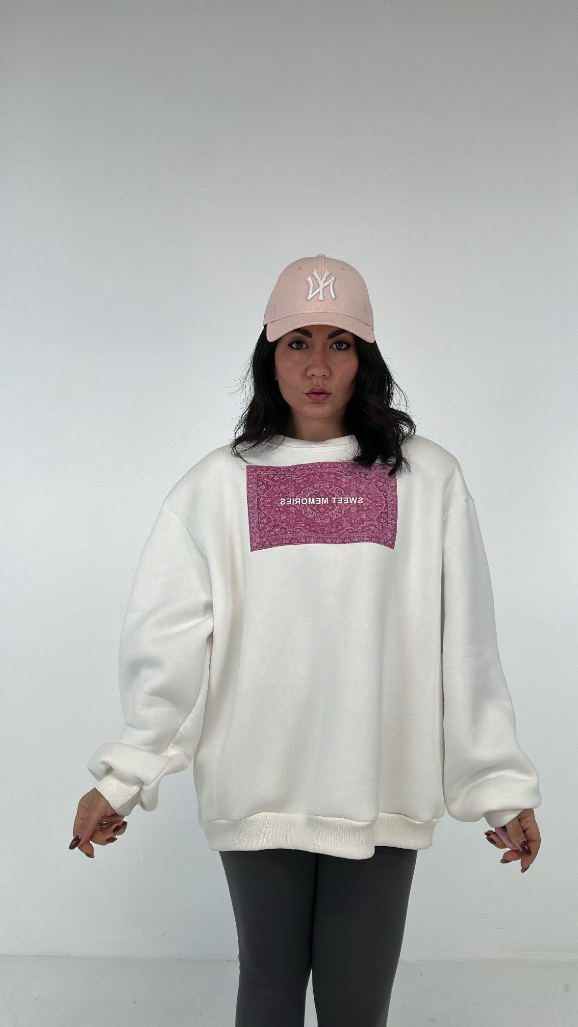 Felpa JUST MEMORIES - BIANCO