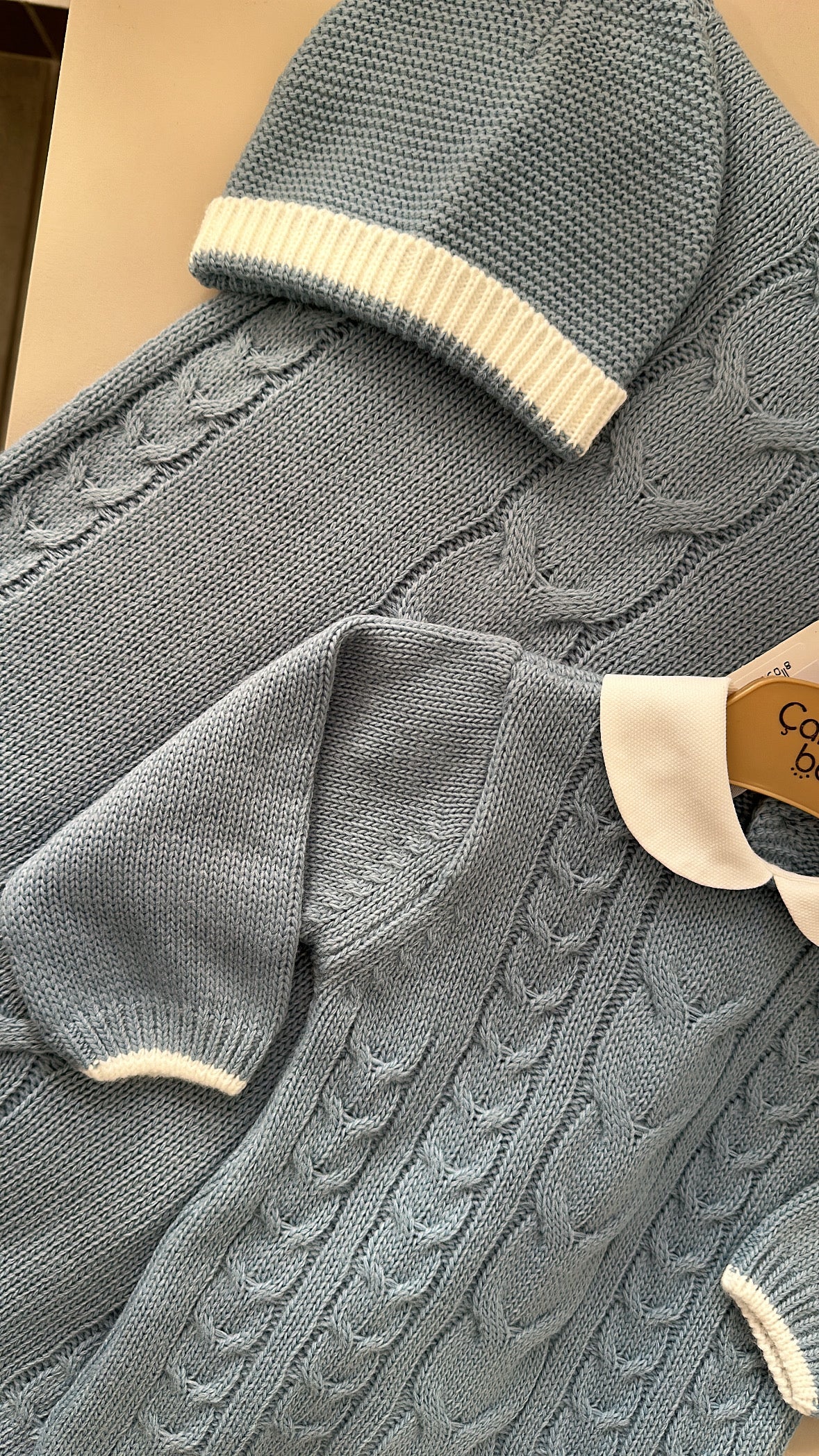 Set NASCITA TRECCIA - AZZURRO