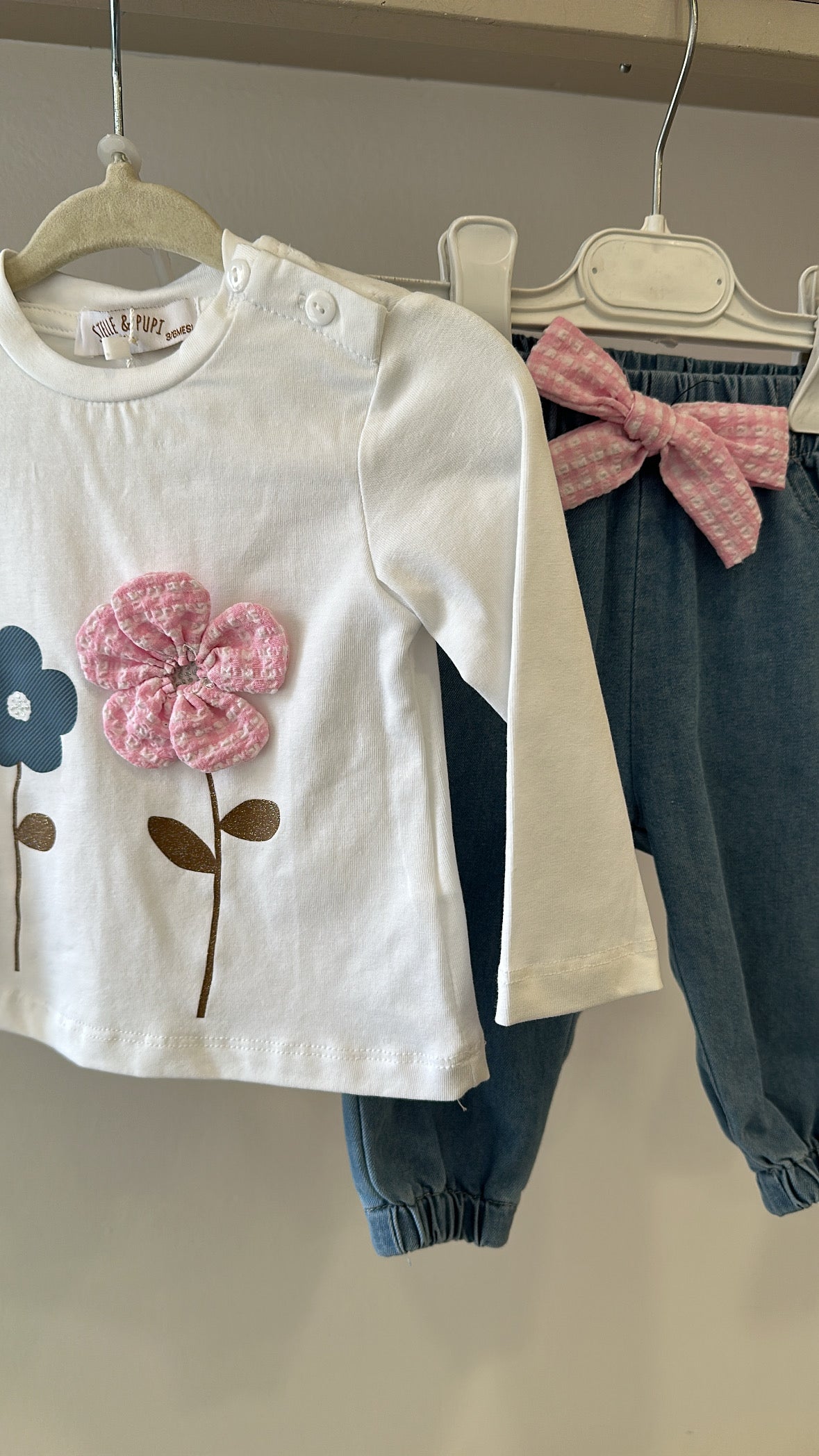 Completo FIORELLINI 3-18M - BIANCO