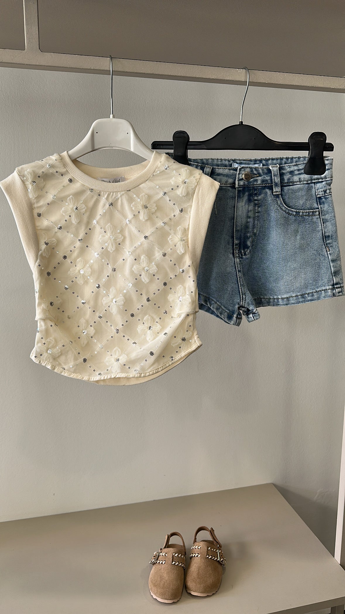 Completo PAILLETTES 4-14A - PANNA