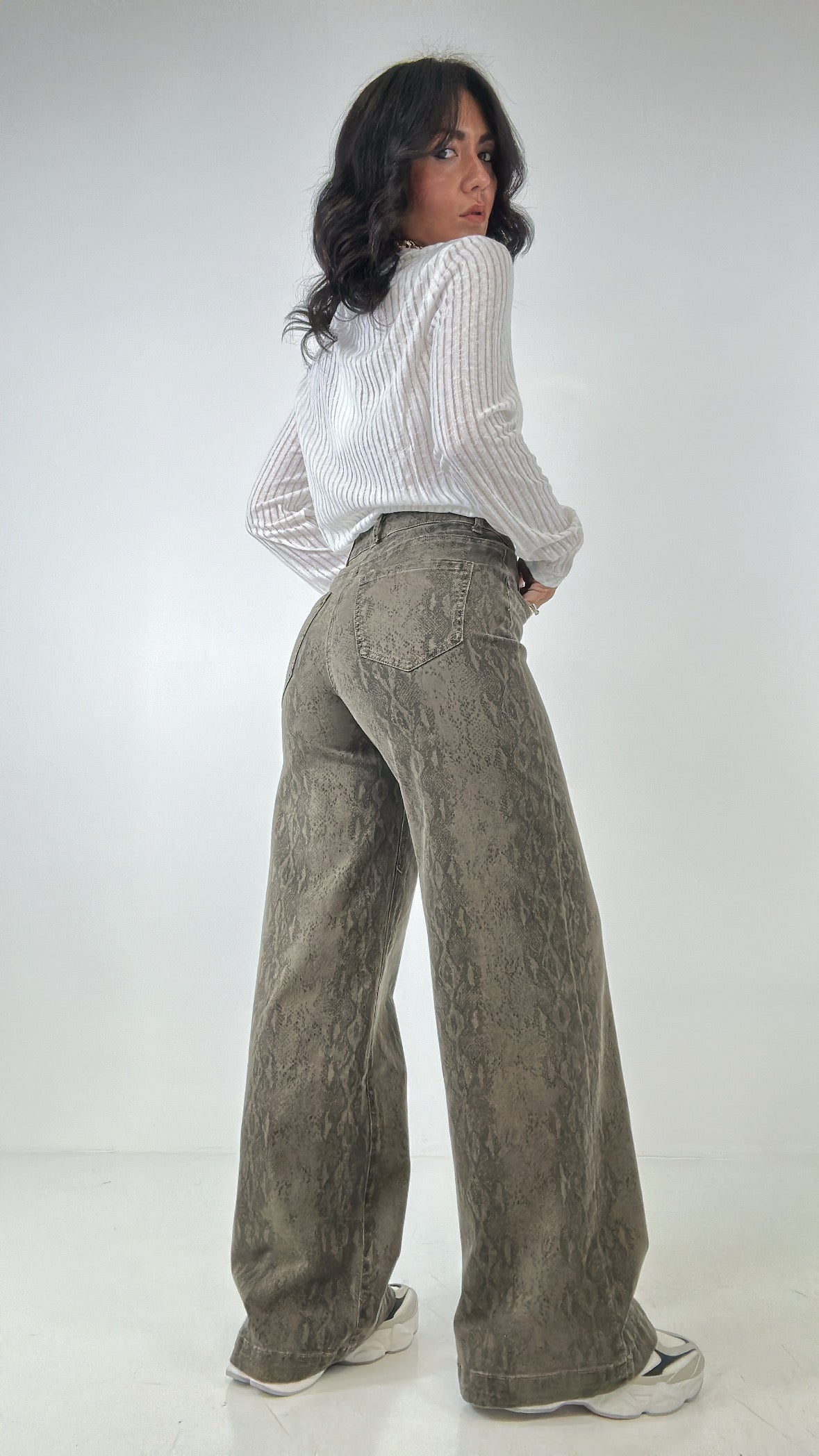Jeans PITONE - VERDE MILITARE