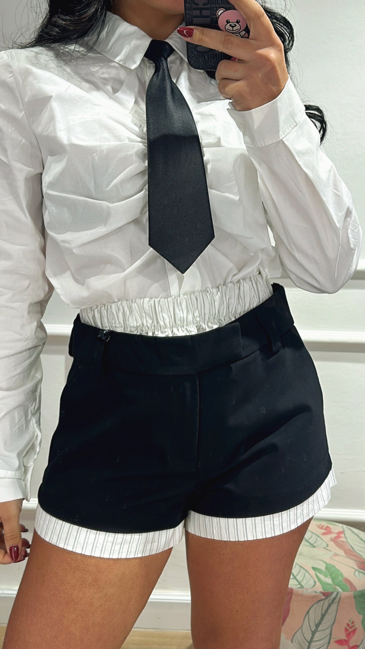 Shorts LUMINA BORDATO - NERO