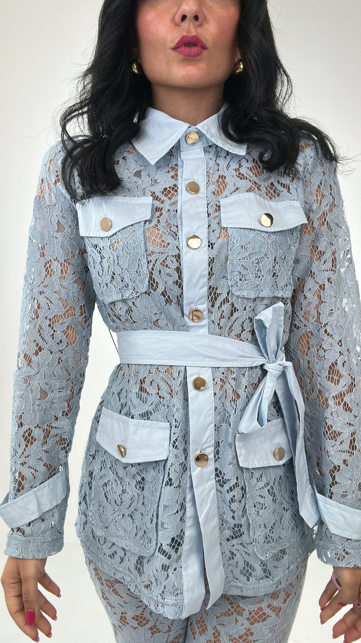Completo PIZZO STAR - CELESTE
