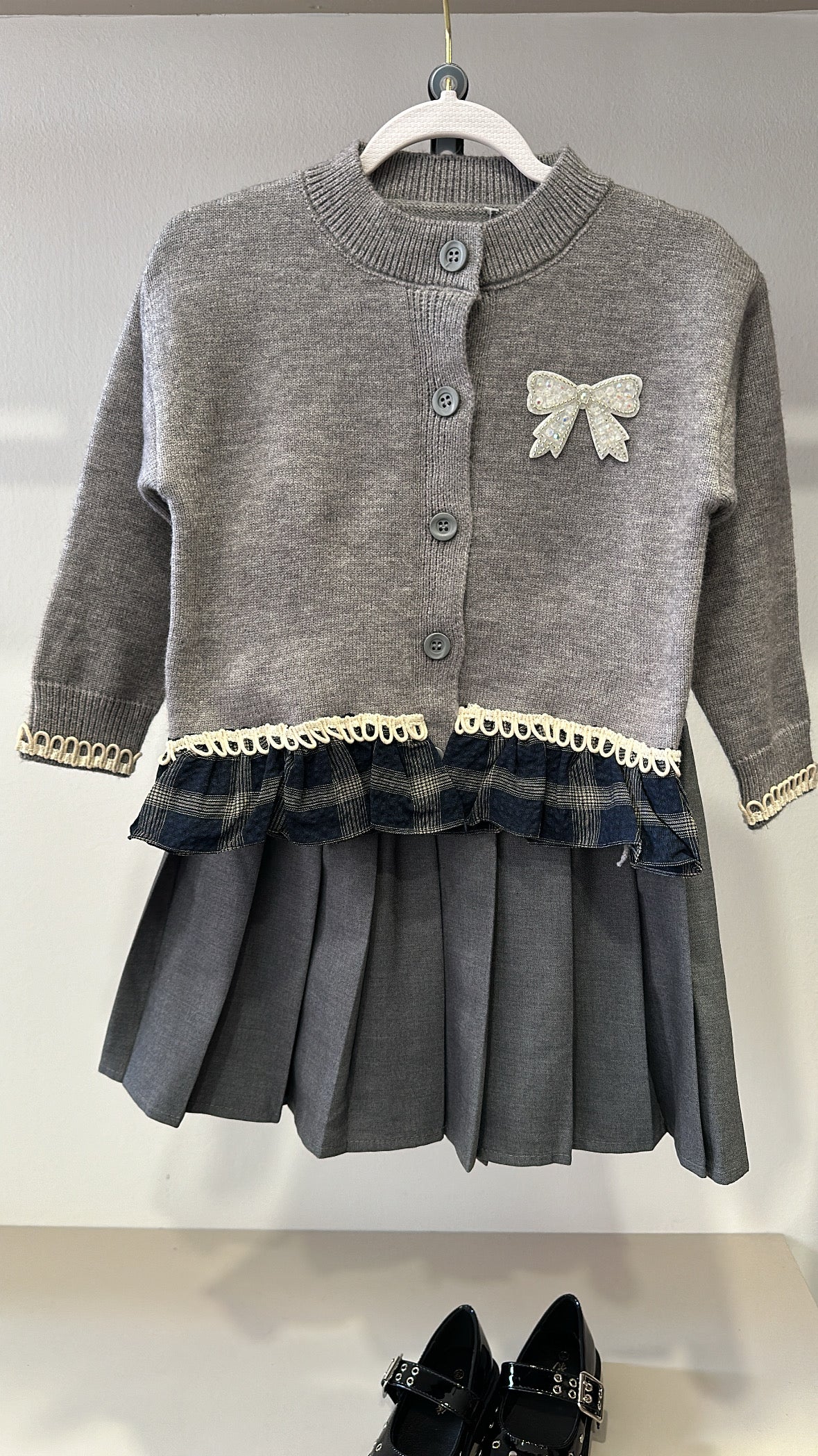 Completo FIOCCHETTO CON GONNA - GRIGIO