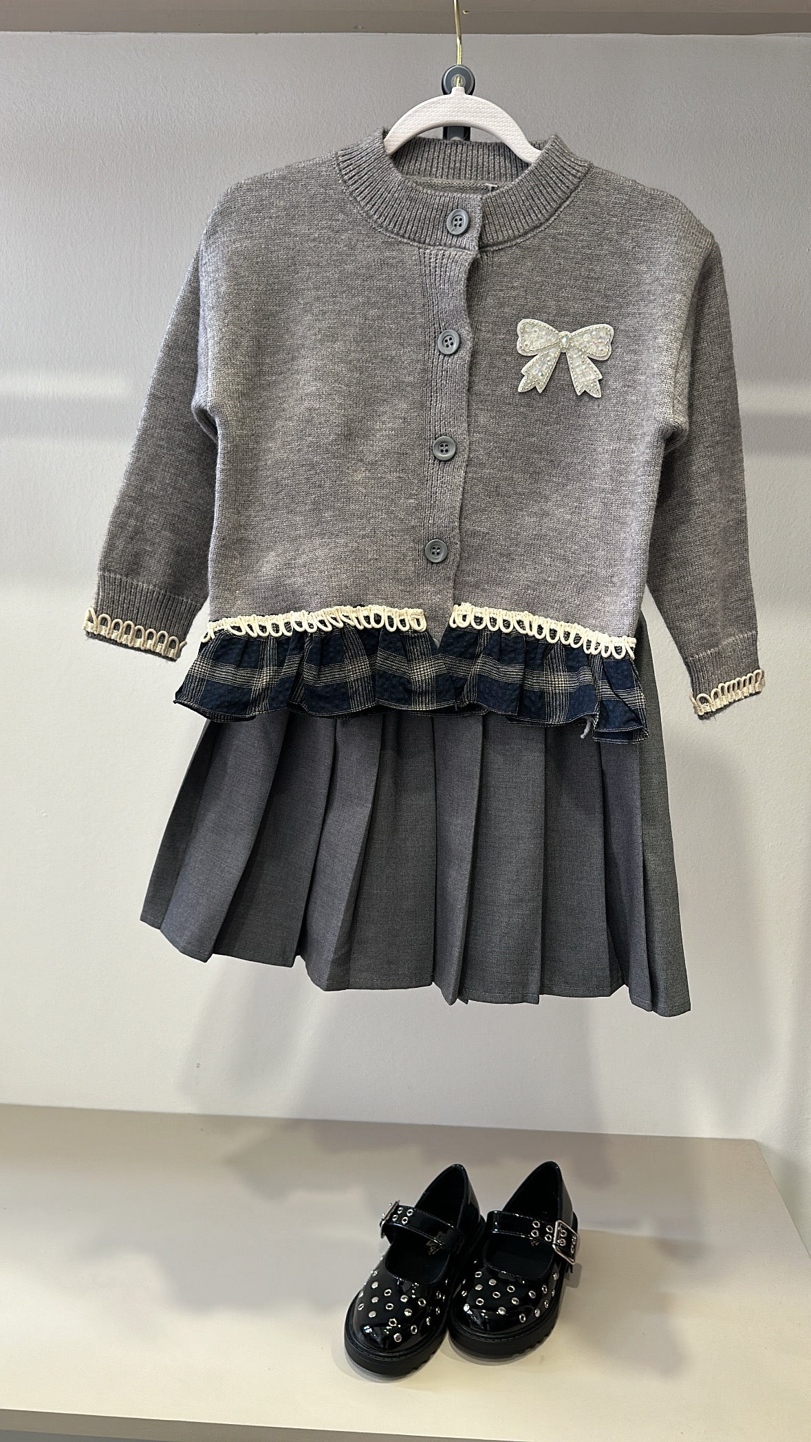 Completo FIOCCHETTO CON GONNA - GRIGIO