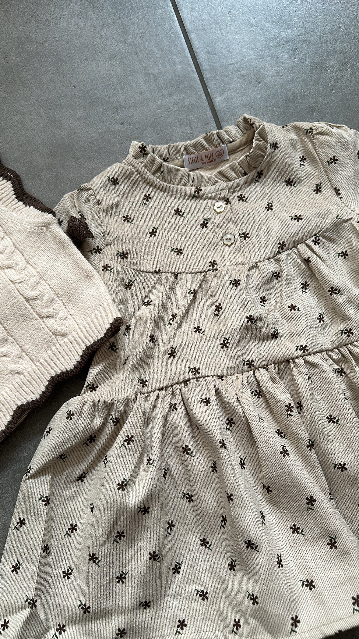 Vestitino CON MAGLIONCINO 12-36M - BEIGE
