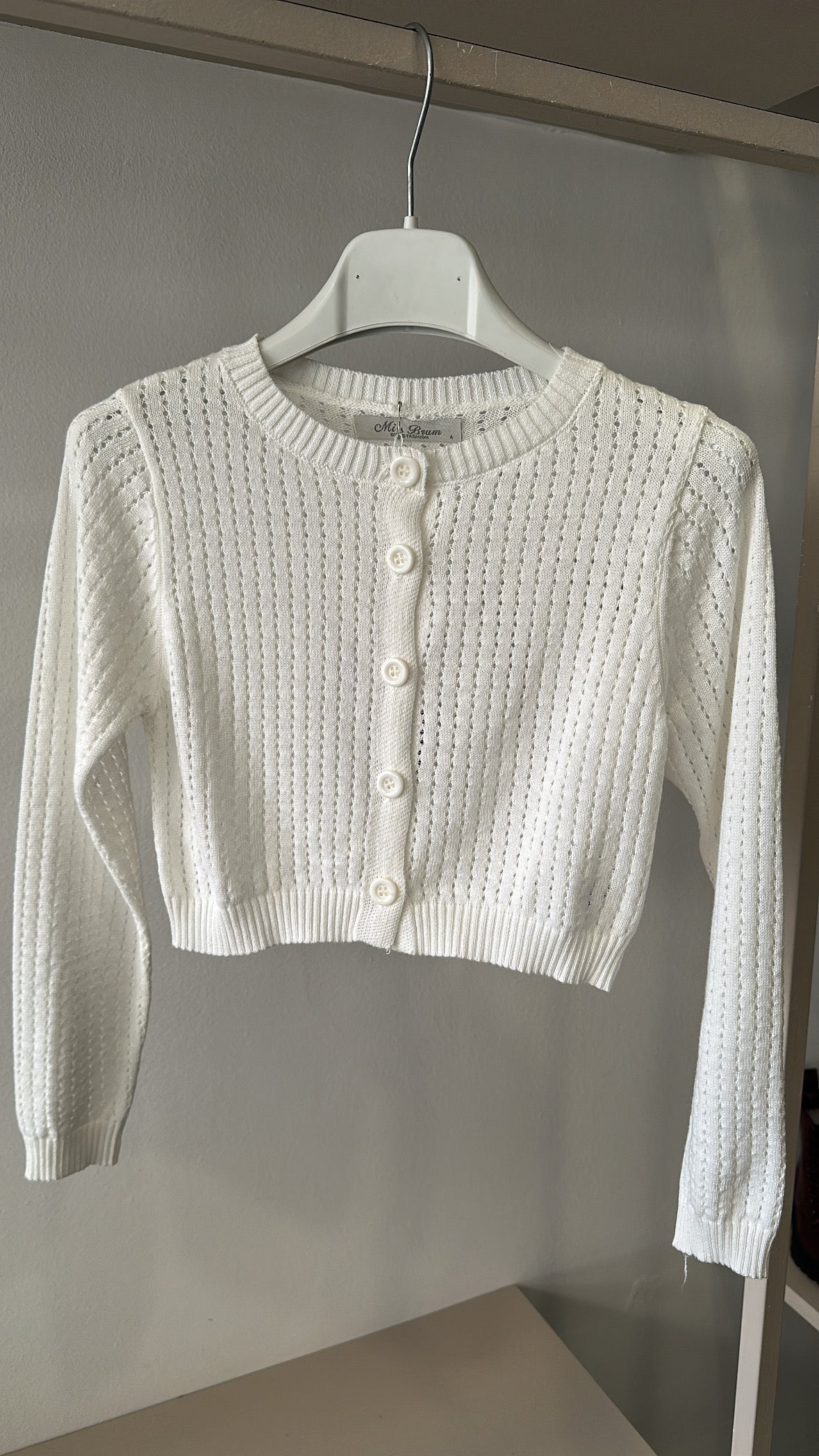 Cardigan TRAFORO 4-12A - BIANCO
