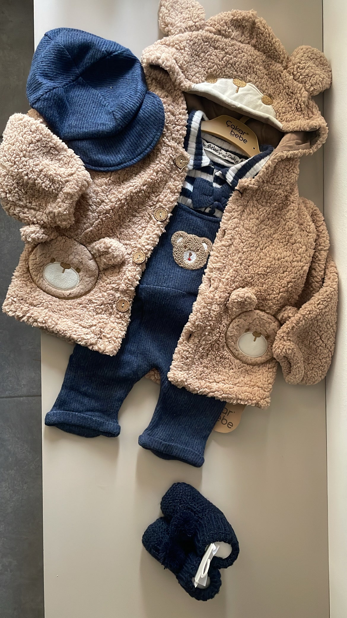 Completo SALOPETTA ORSO 0-12M - BLU