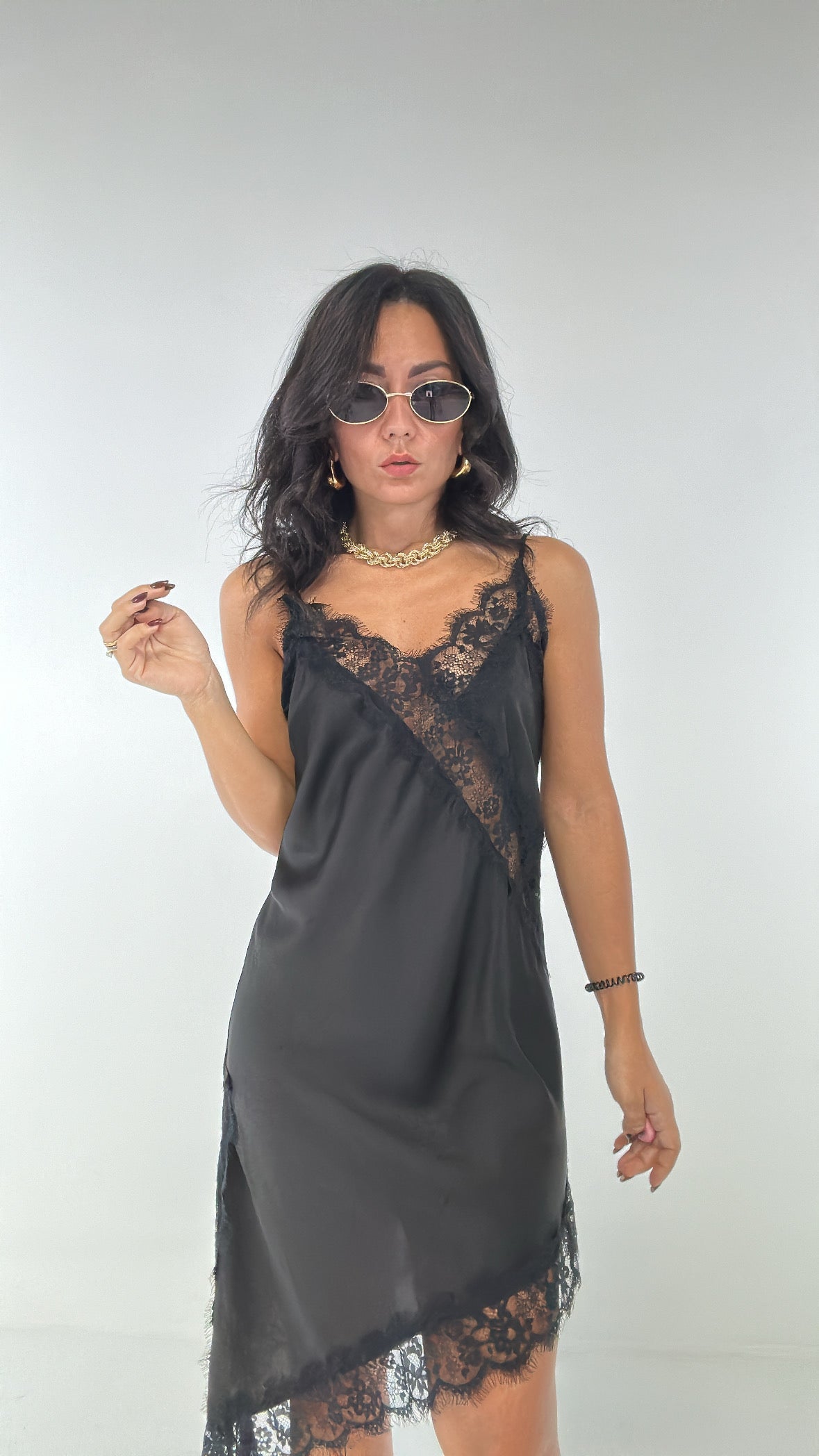 Abitino SATIN - NERO