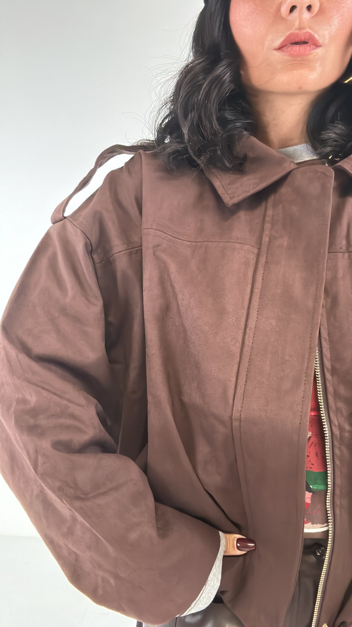 Bomber CAMOSCIO BROW - MARRONE