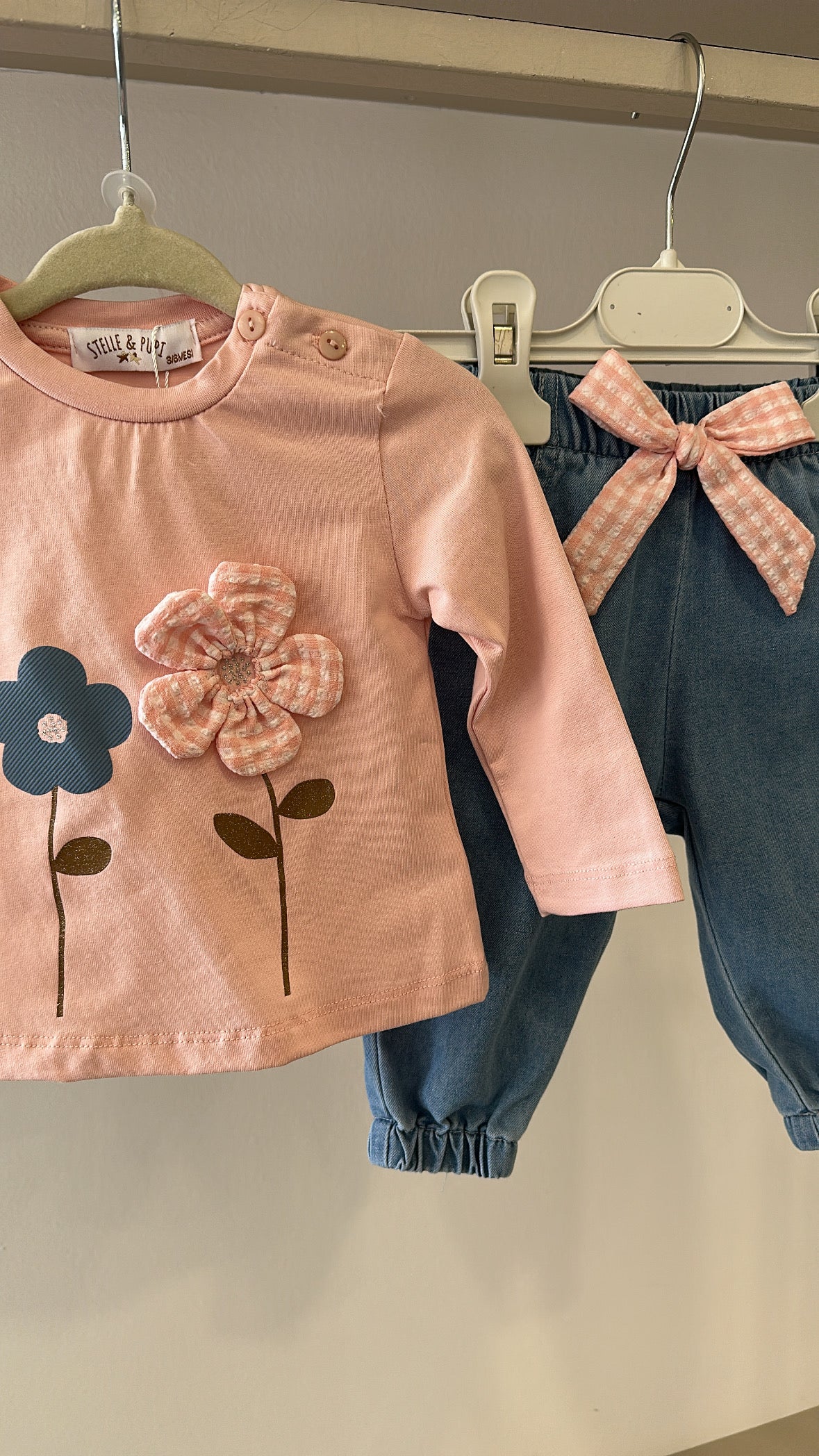 Completo FIORELLINI 3-18M - ROSA