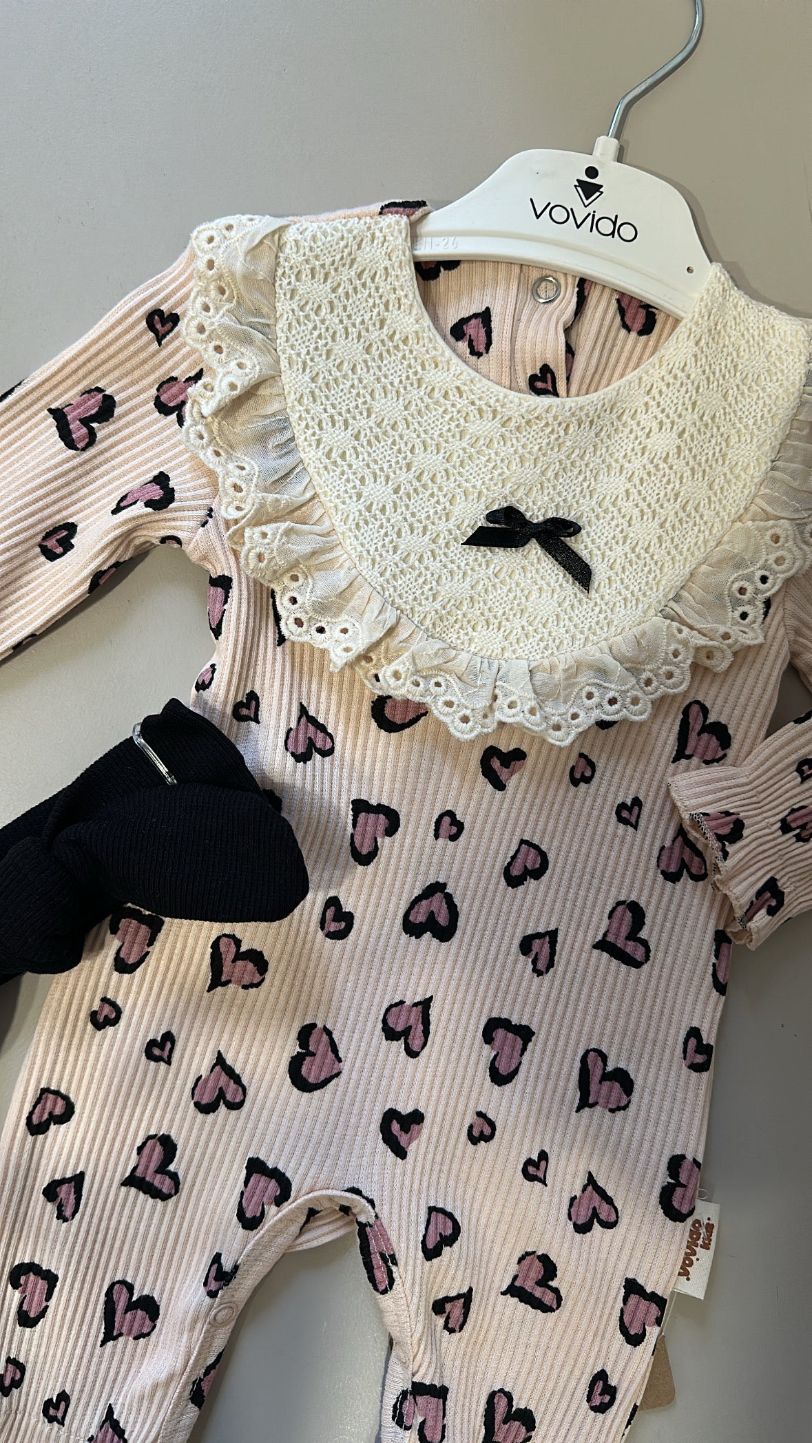 Tutina CUORICINI 0-6M - ROSA