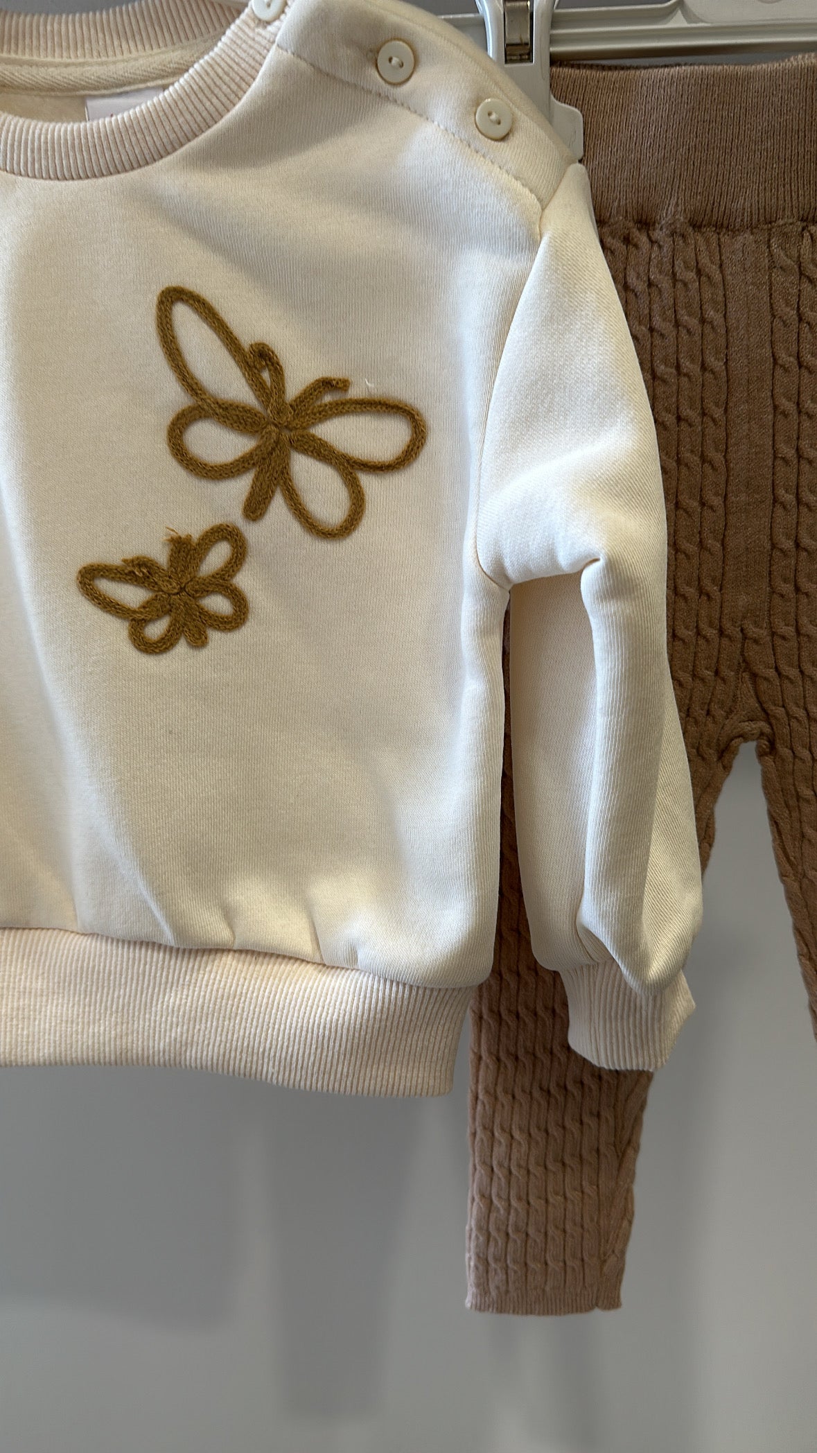 Felpa FARFALLE 6-36M - PANNA