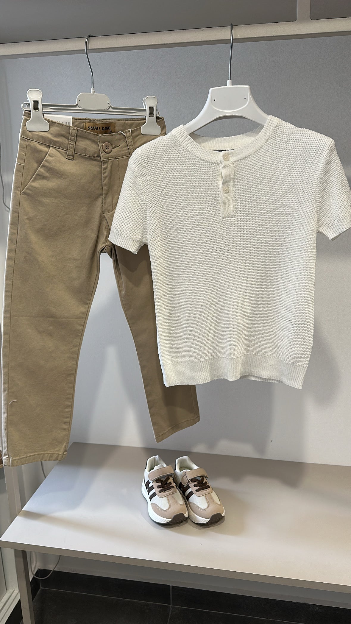 T-shirt TRAFORO 4-14A - PANNA