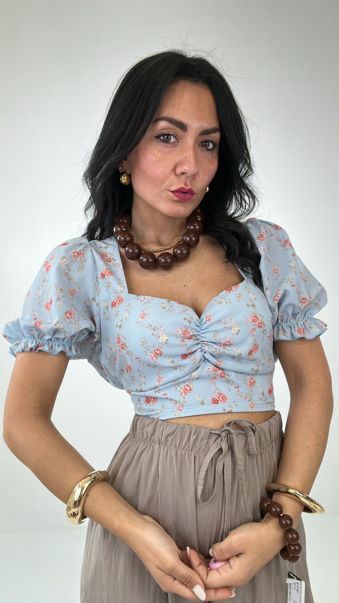 Top FIORELLINO - CELESTE