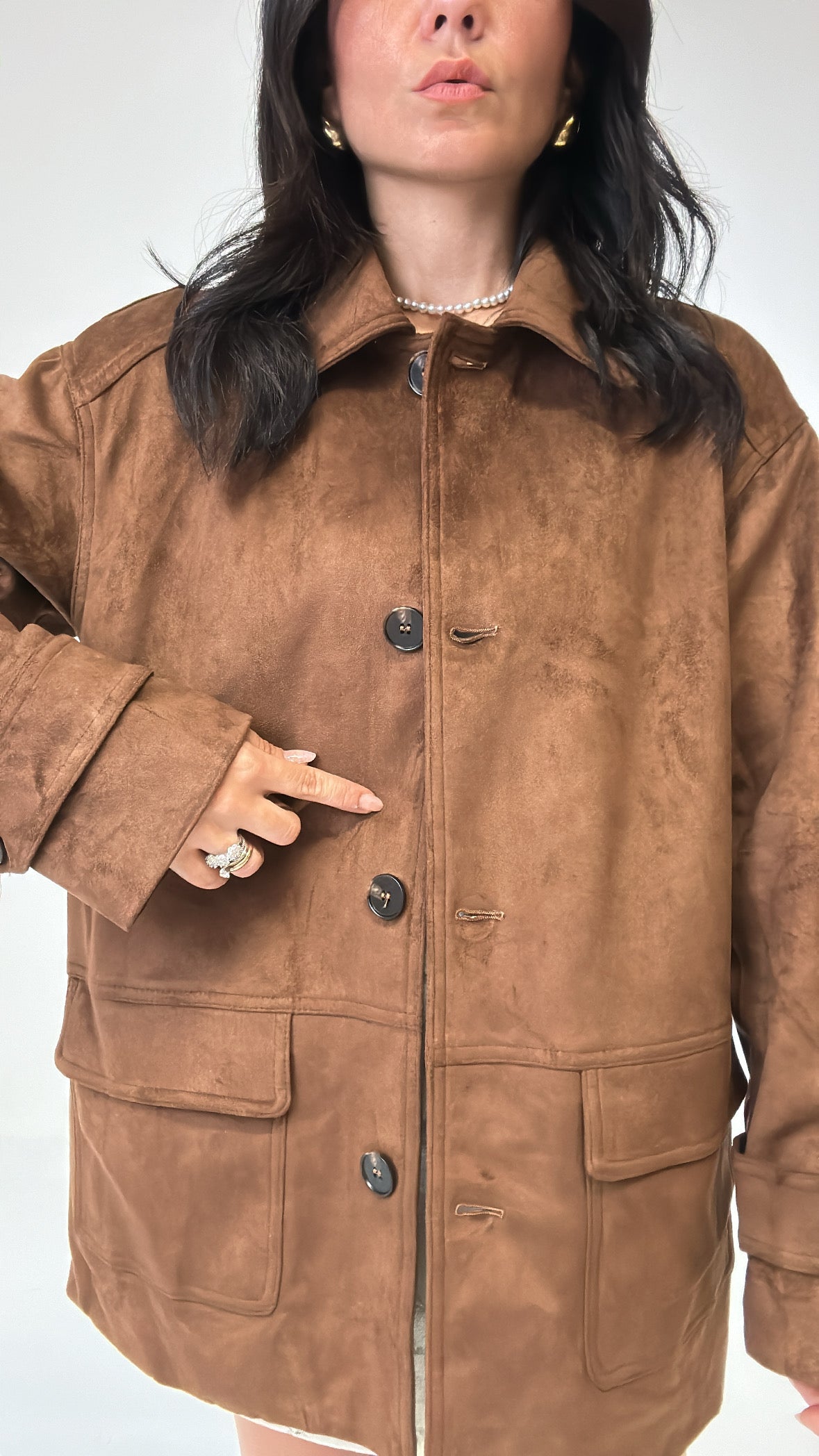 Giacca CAMOSCIO BROWN - MARRONE