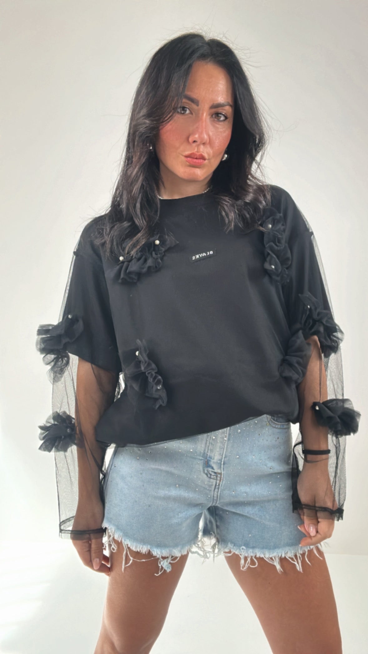 Maglia TULLE - NERO