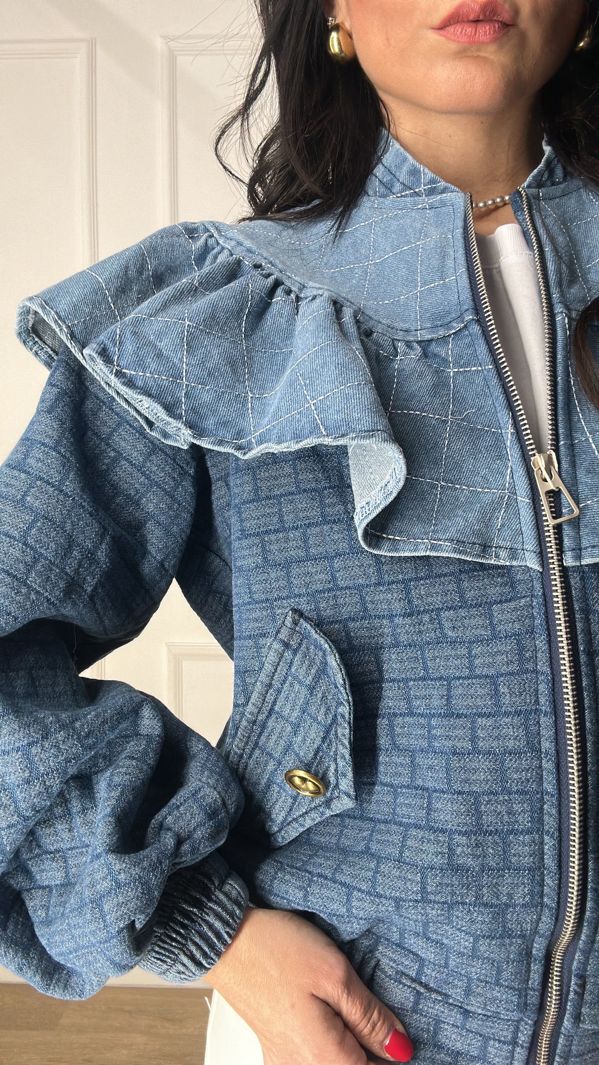 Bomber CON VOLANT - JEANS