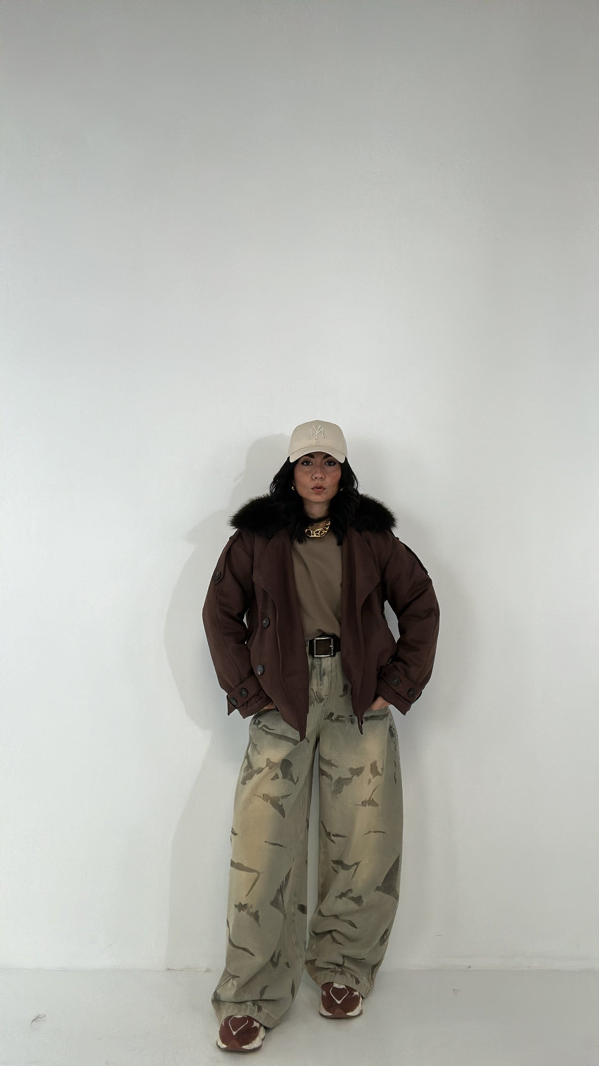 Jeans STRIATO BALLON CON CINTURA - JEANS