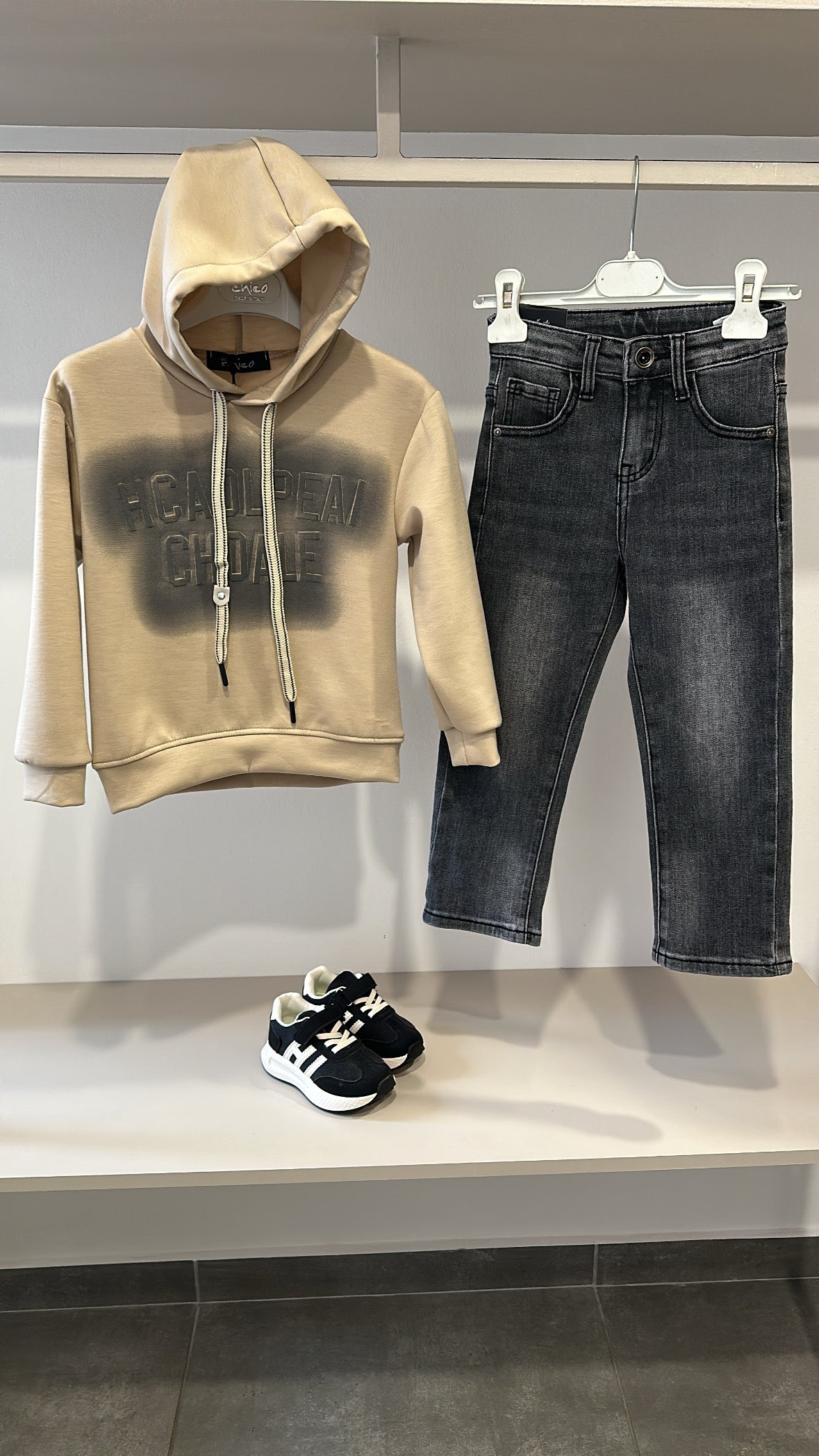 Jeans DRITTO WAXY 4-12A - GRIGIO