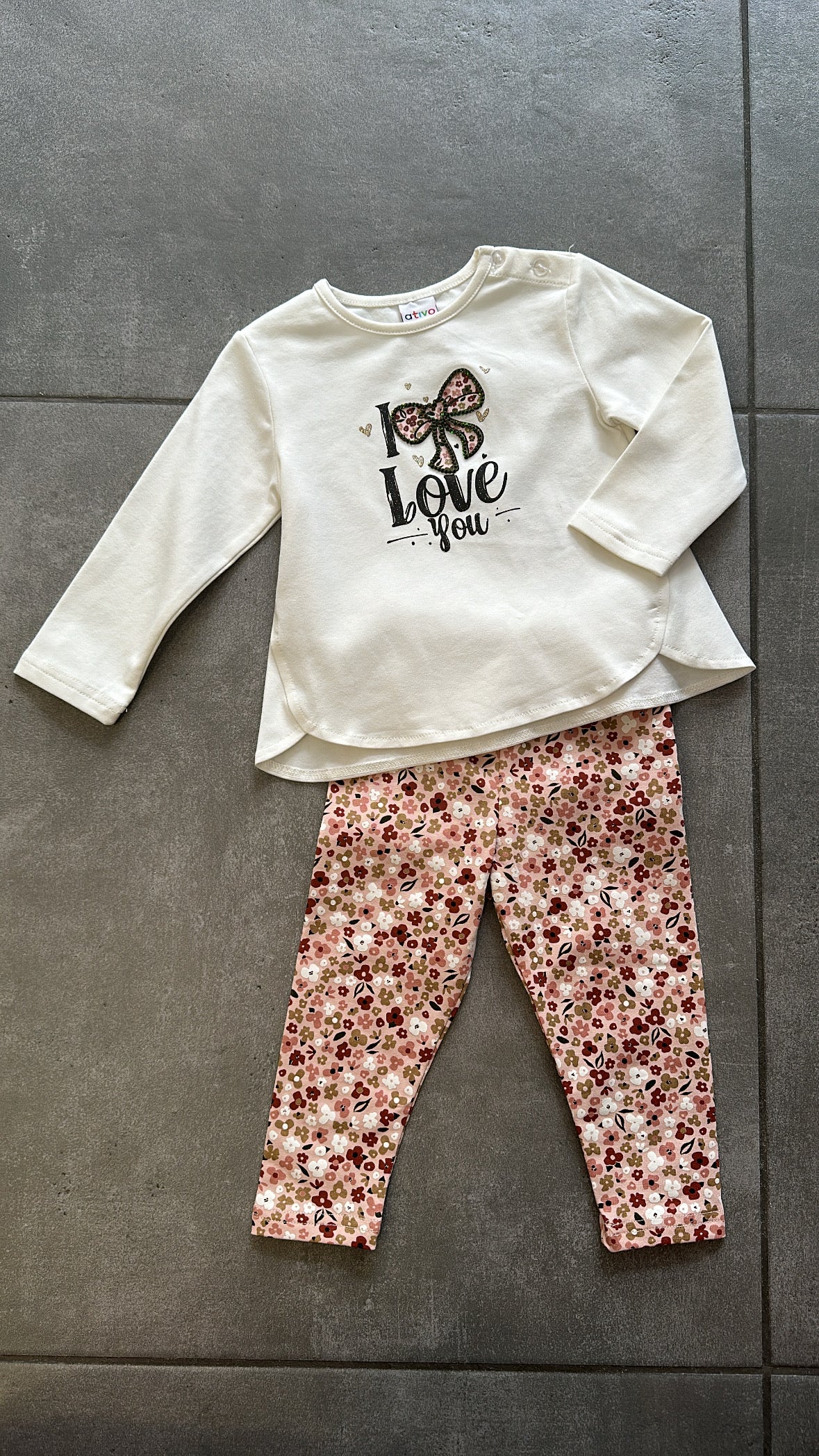 Completo I LOVE 6-36M - BIANCO