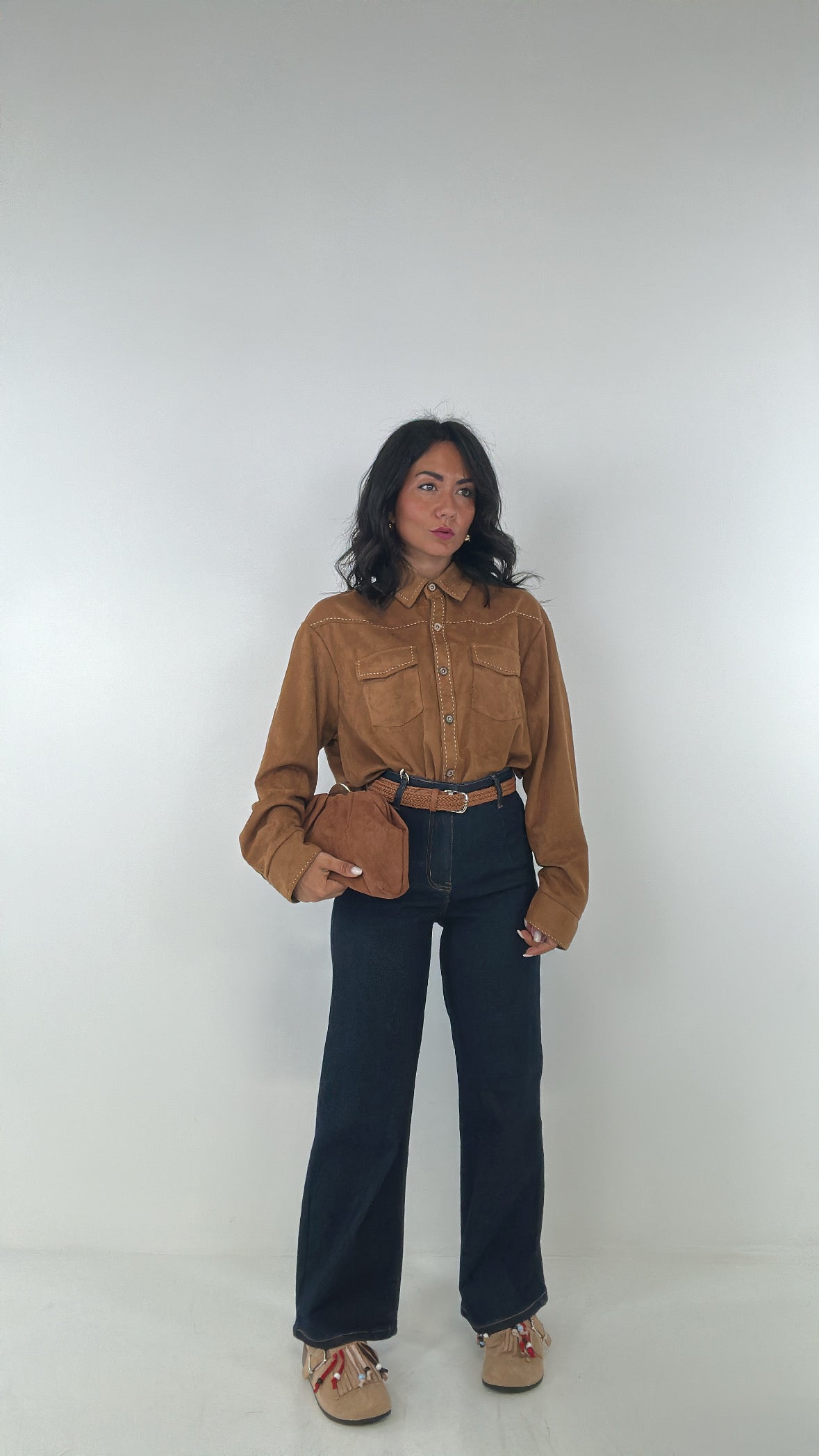 Jeans CINTURA INTRECCIO - BLU