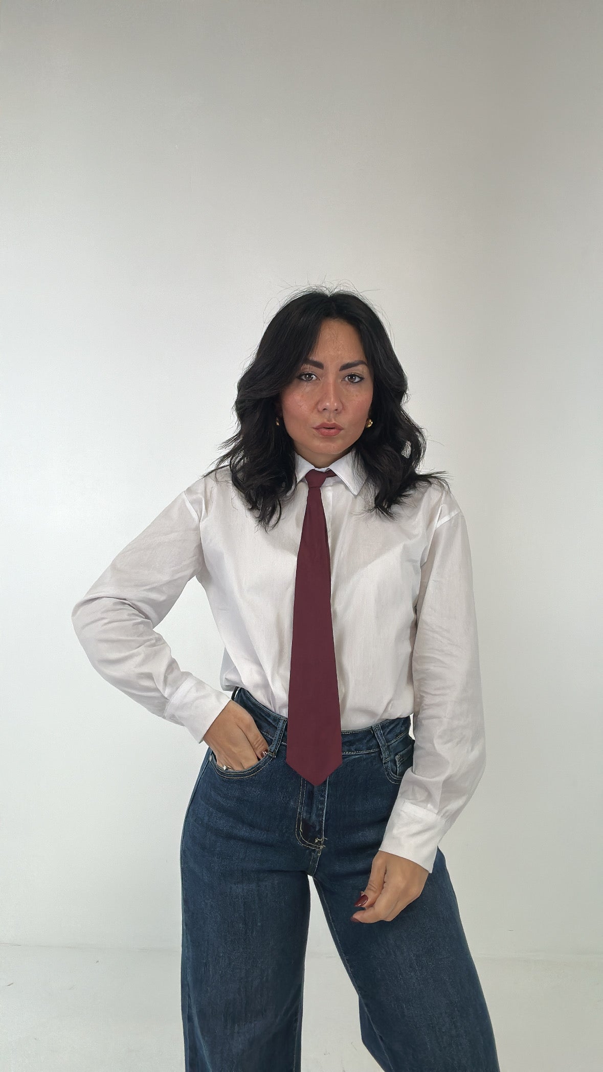 Camicia CON CRAVATTA INCLUSA - BORDEAUX