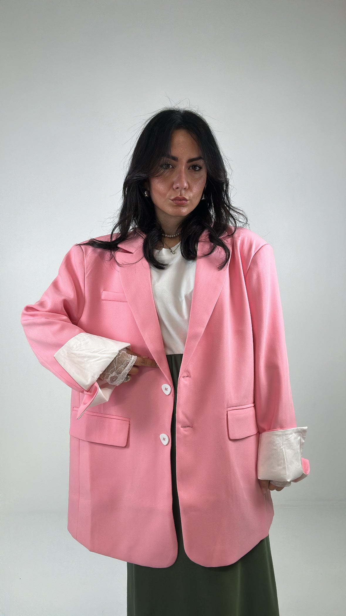 Blazer OVER PIEGA - ROSA BARBIE