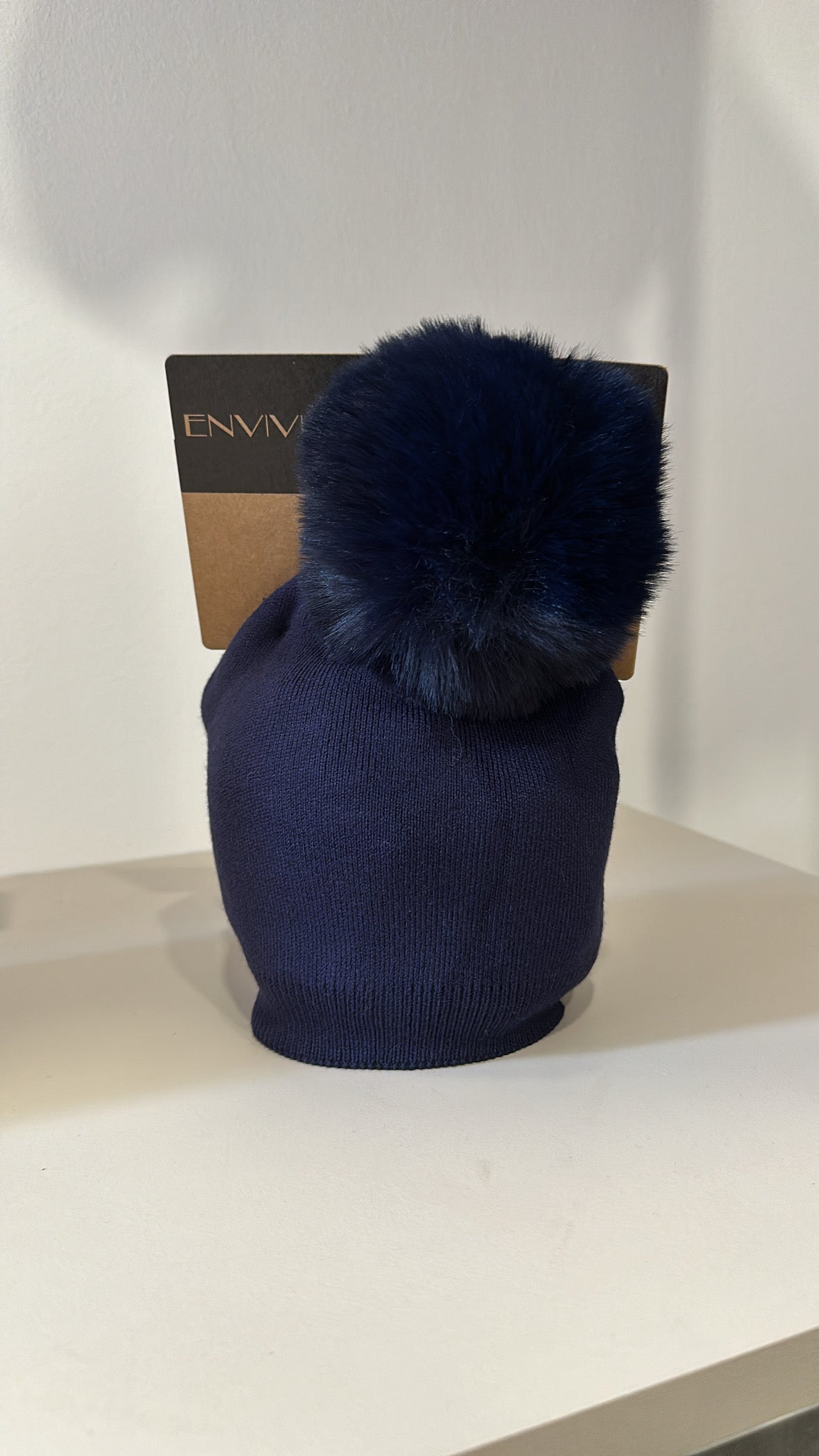 Cappellino LANA RASATO PON - BLU SCURO