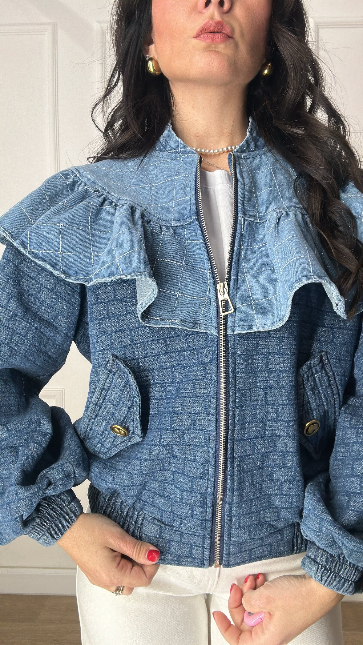 Bomber CON VOLANT - JEANS