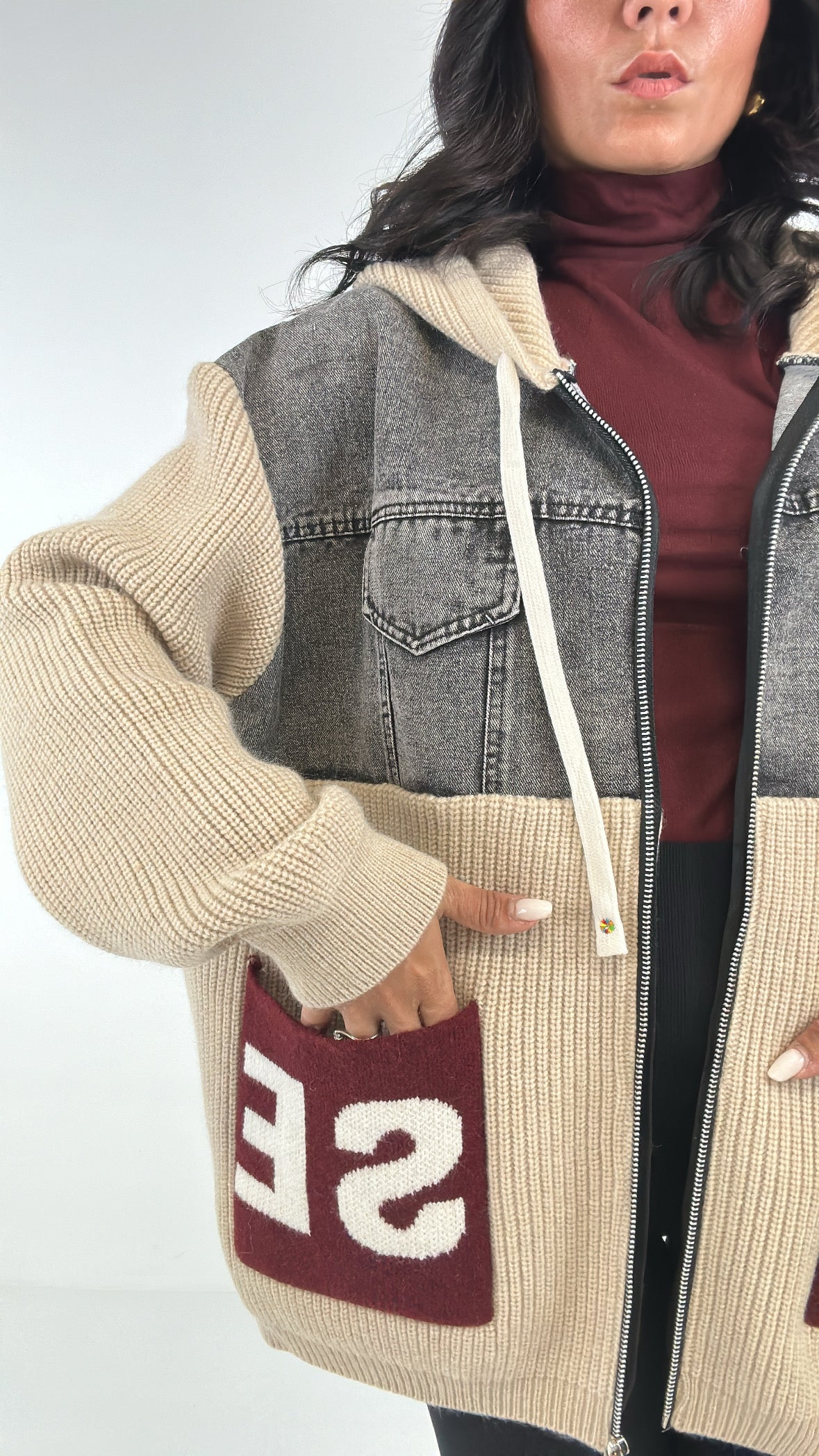 Cardigan CAPPUCCIO E JEANS - BEIGE