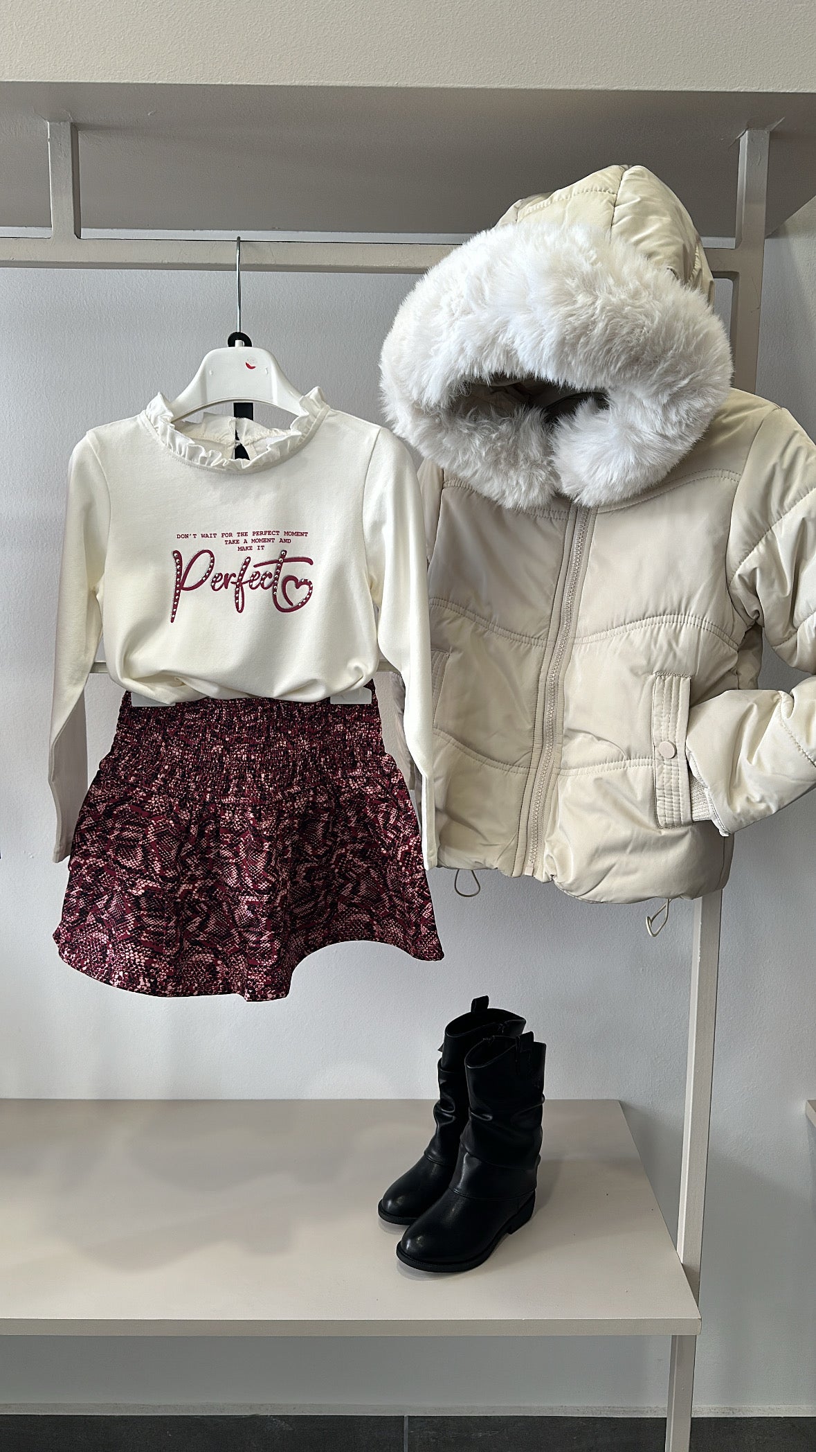 Giubbino PELLICCIOSO INTERNO 4-14A - BEIGE