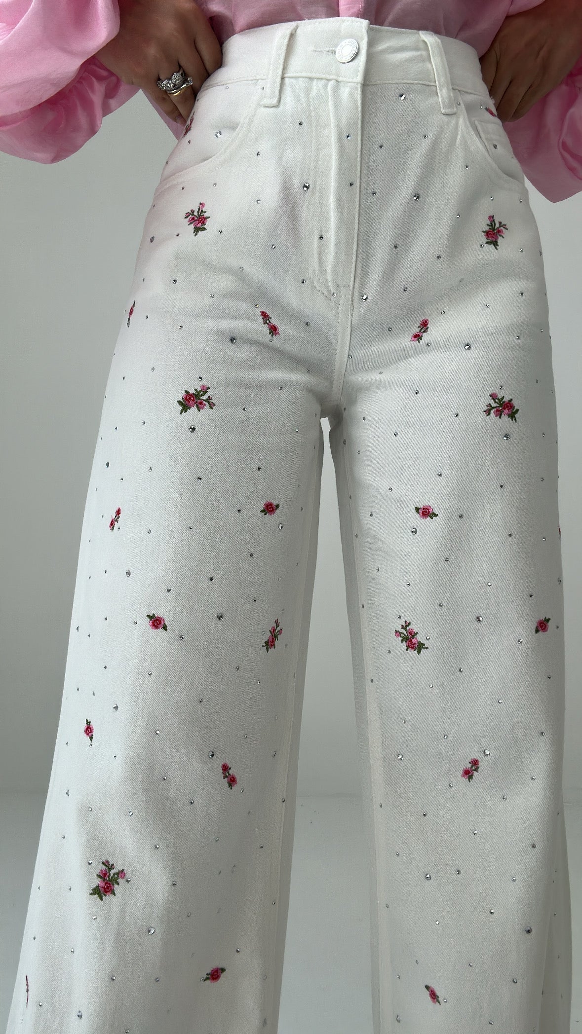 Jeans FIORI LUX - BIANCO