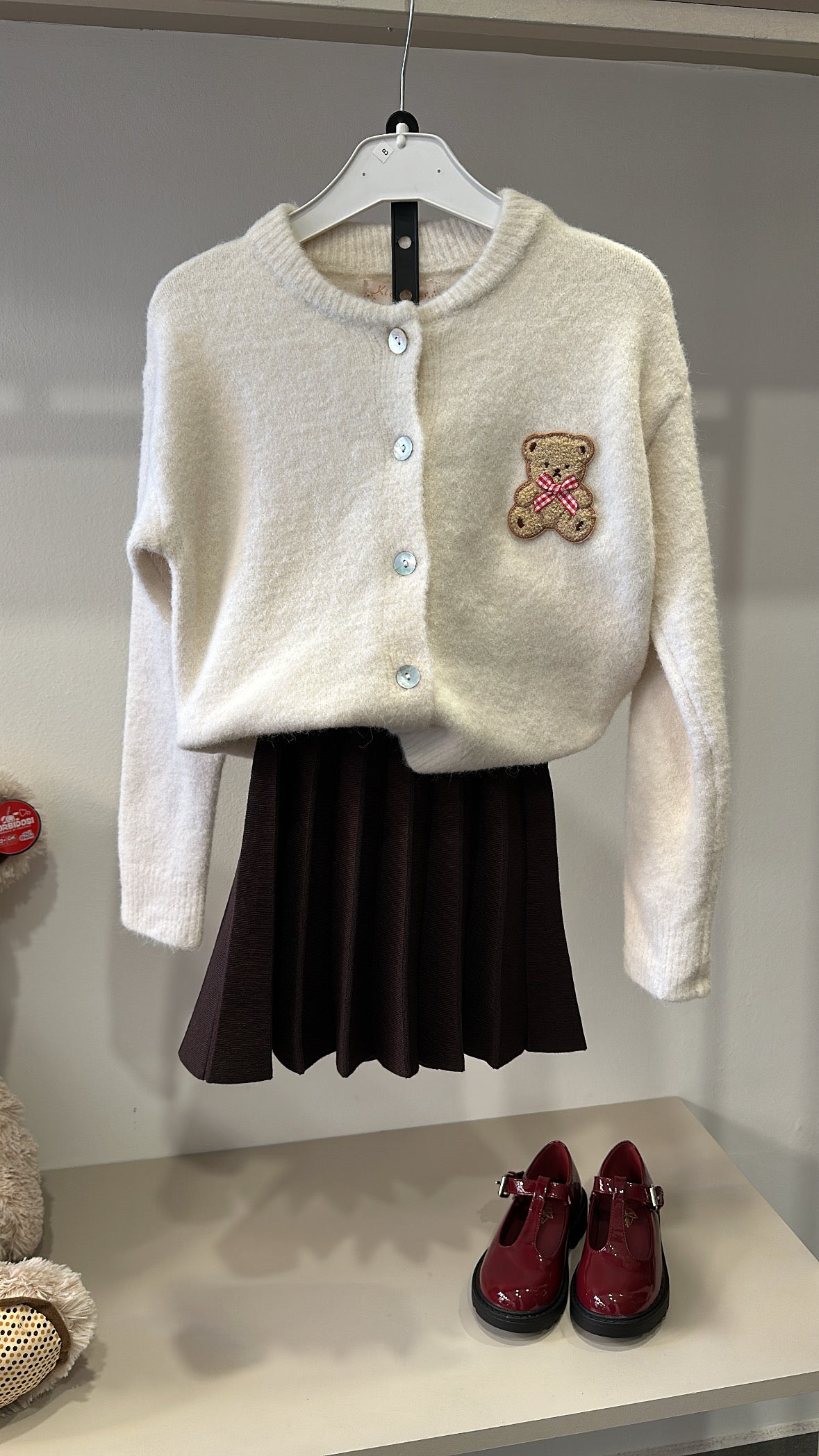 Gonna PLISSE IN MAGLIA 4-14A - MARRONE