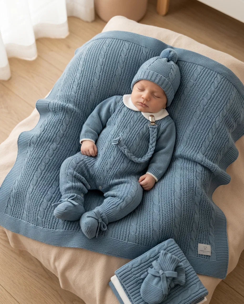 Set NASCITA NAZARENO 5PZ - AZZURRO